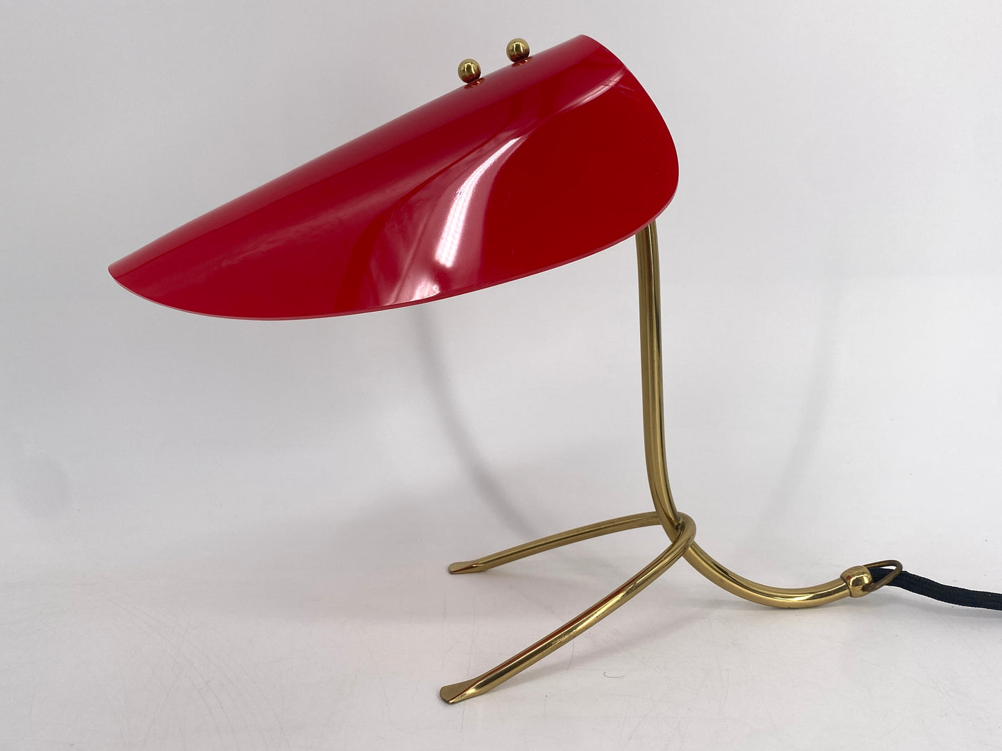 Mid Century Design Tisch, oder Wandlampe aus Messing und Acrylglas, 1950er