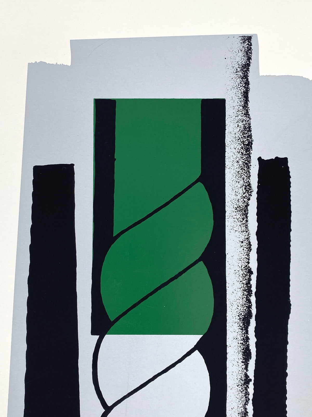 Postmoderner Farbsiebdruck von Harry Kögler (1921–1999) auf festem Karton, 1972
