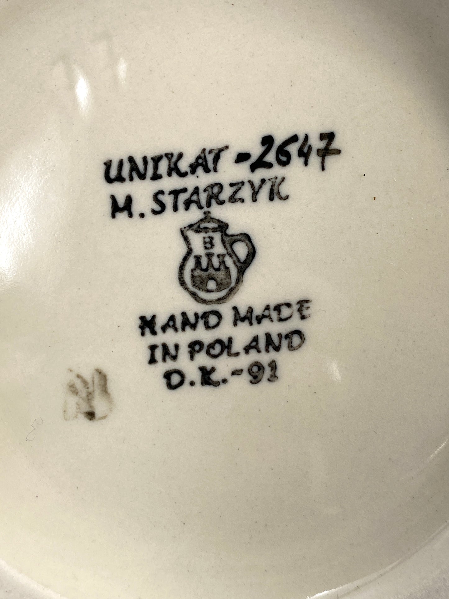 Krug von M. Starzyk für Bunzlauer Keramik, Unikat 2647, Polen