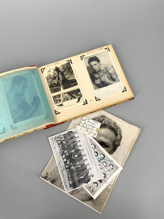 Autogrammalbum deutscher Boxer, mit 28 Signaturen, um 1949