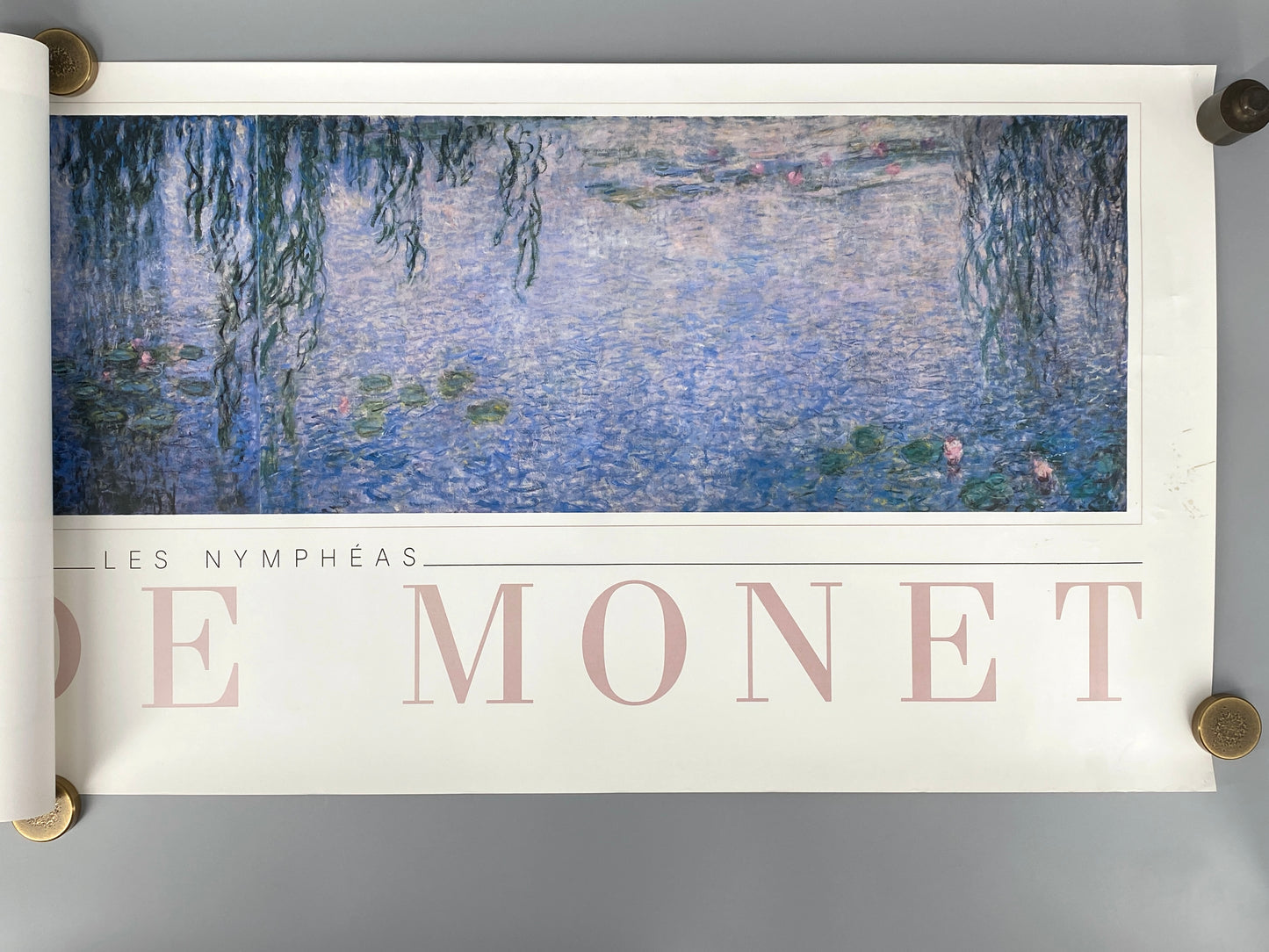Großes Poster mit einem Gemälde von Claude Monet aus dem Zyklus "Nymphéas" (Seerosen), Edition Hautecœur von 1989