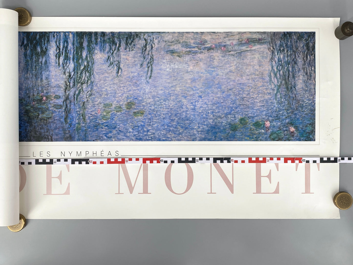 Großes Poster mit einem Gemälde von Claude Monet aus dem Zyklus "Nymphéas" (Seerosen), Edition Hautecœur von 1989