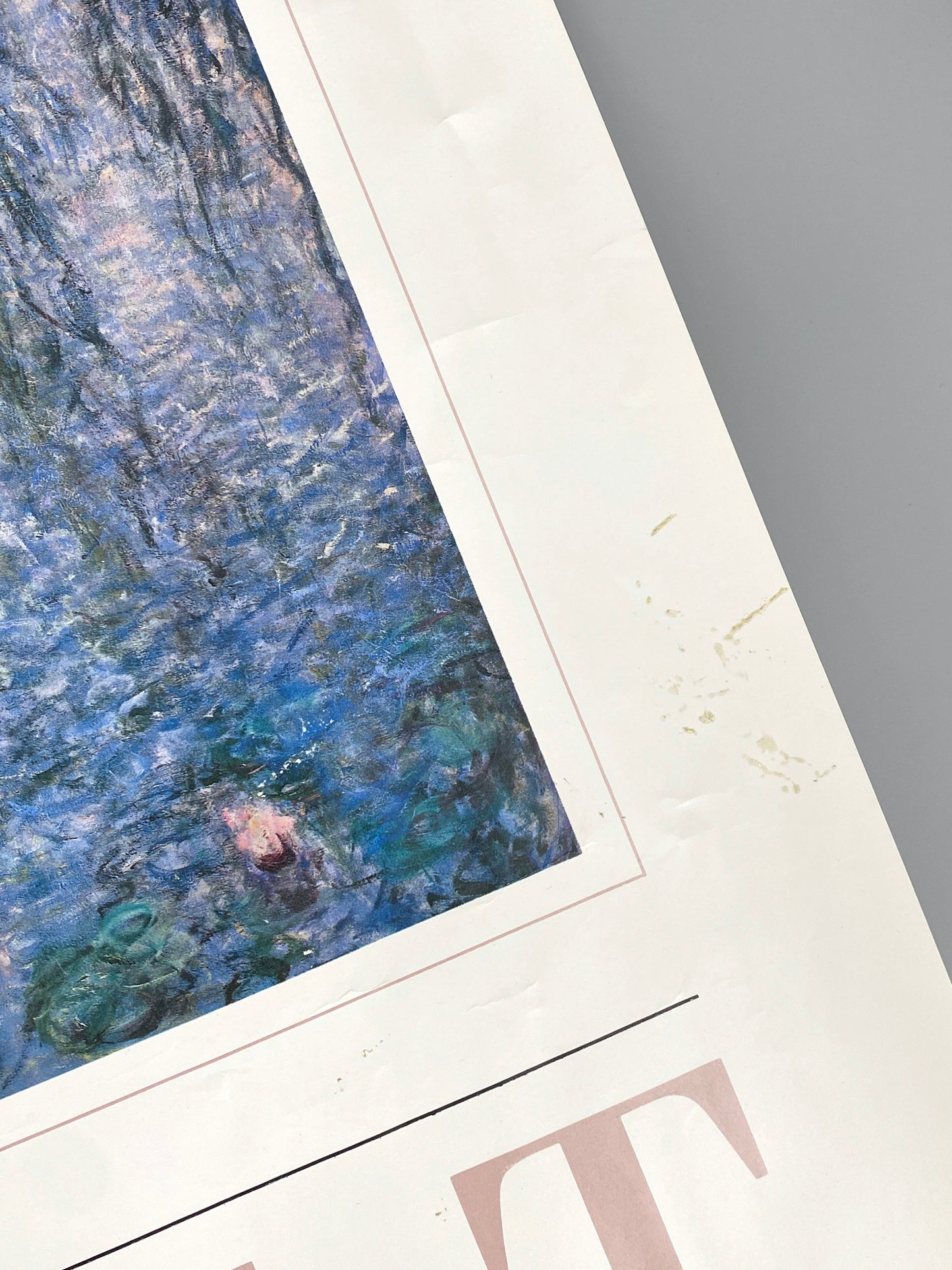 Großes Poster mit einem Gemälde von Claude Monet aus dem Zyklus "Nymphéas" (Seerosen), Edition Hautecœur von 1989