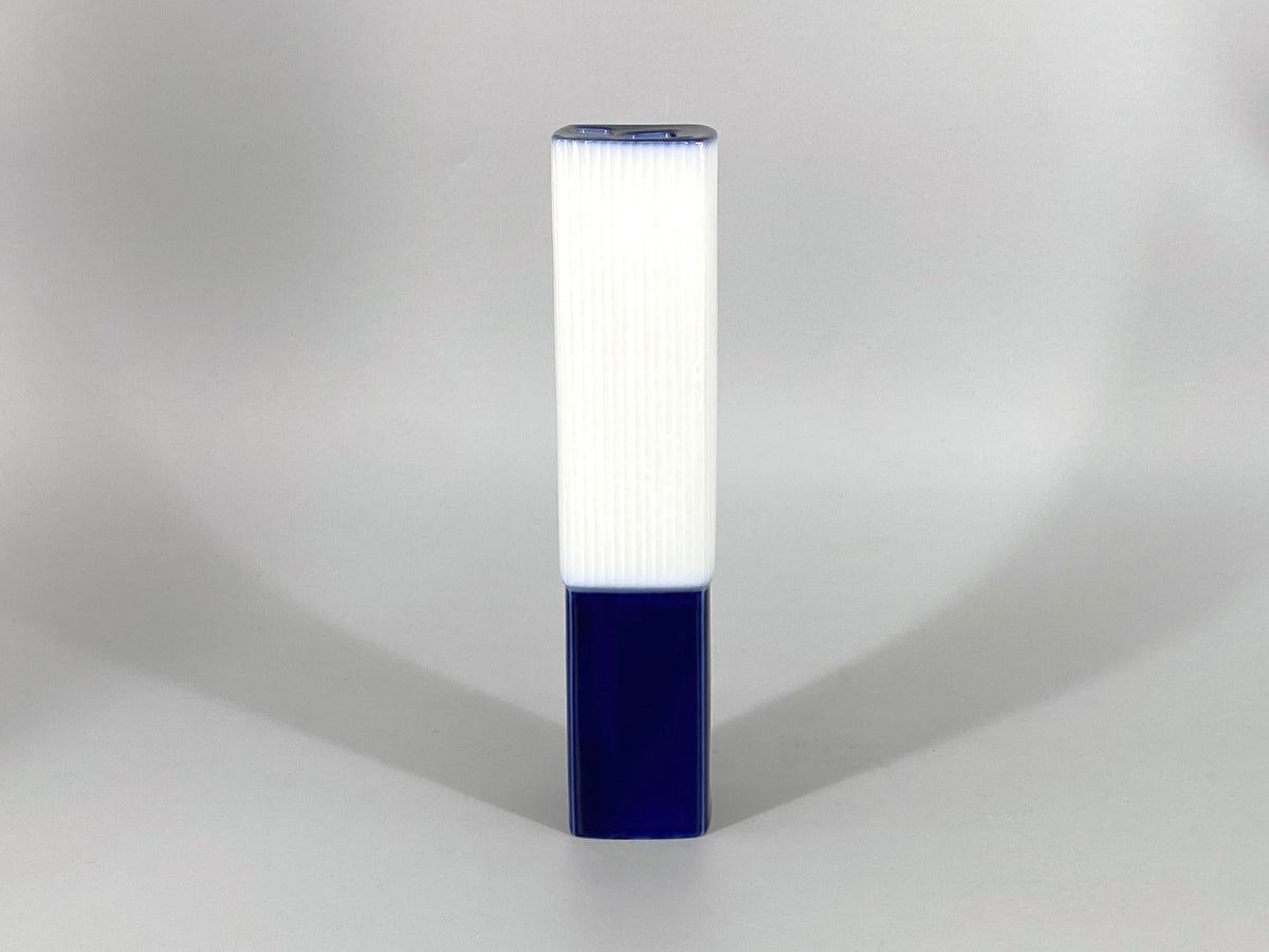 Ikebana Pilaster Vase in Blau von Hans Theo Baumann für KPM, Berlin, 1960er
