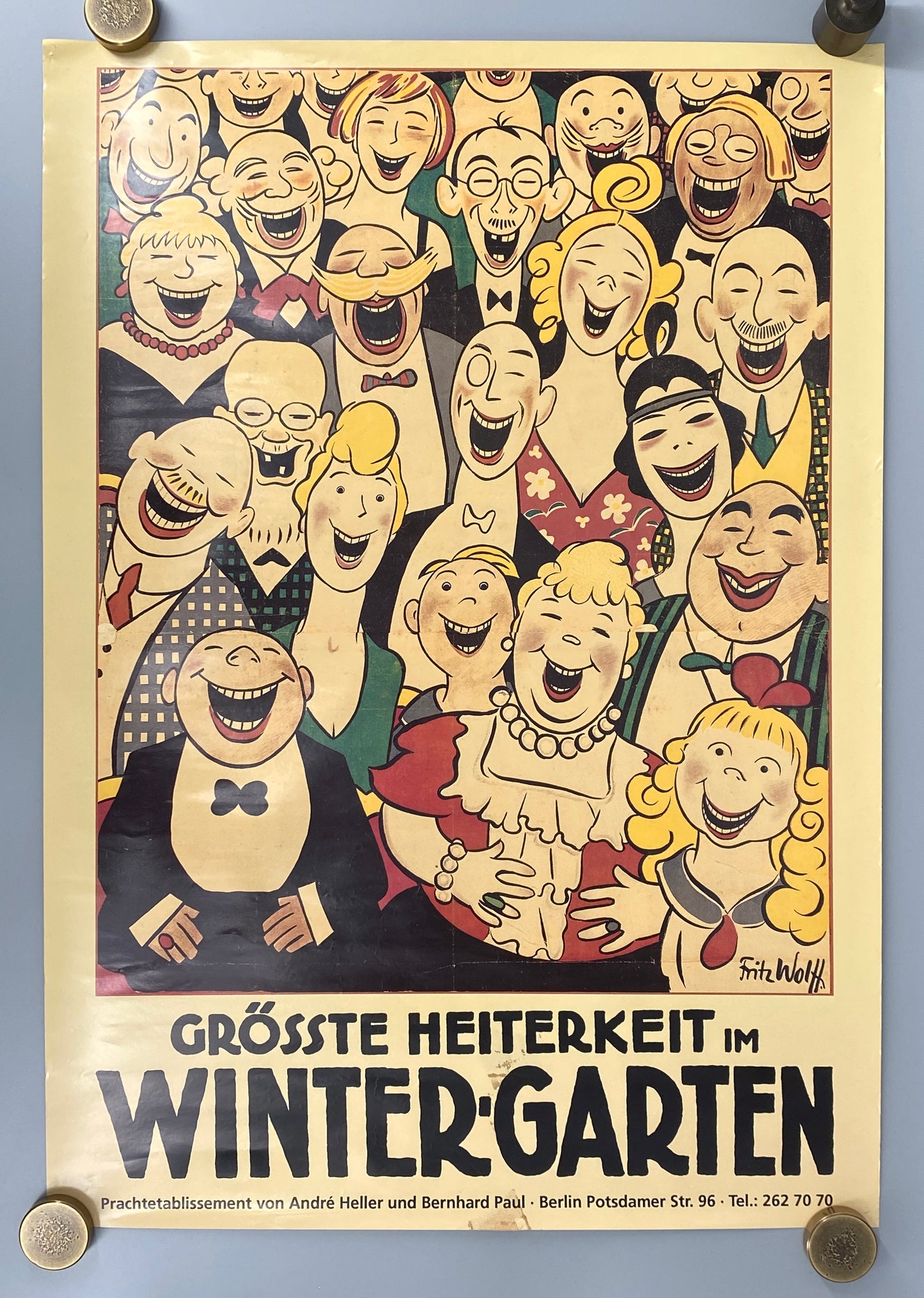 Werbeplakat für das Varieté Wintergarten in Berlin, 1992