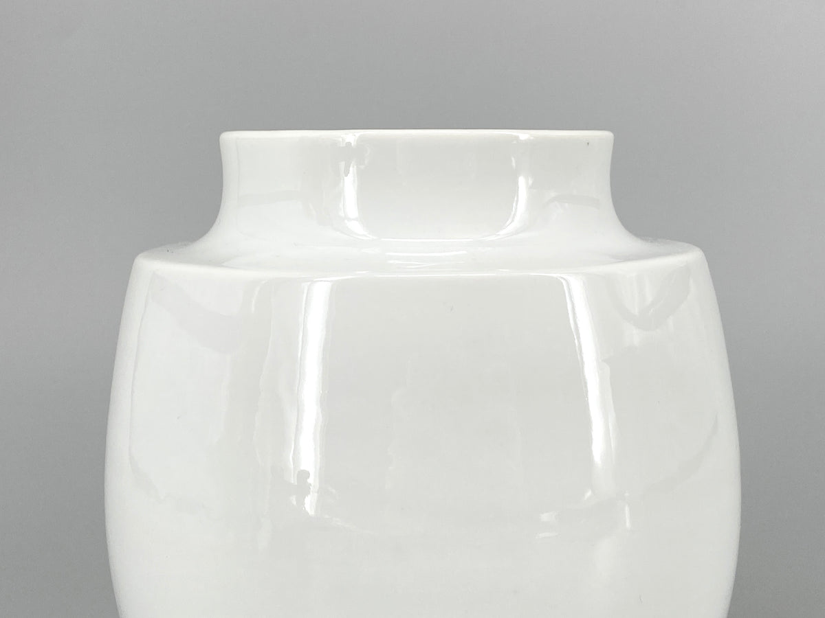 abgerundete weiße Porzellan Vase "140920" von Fürstenberg