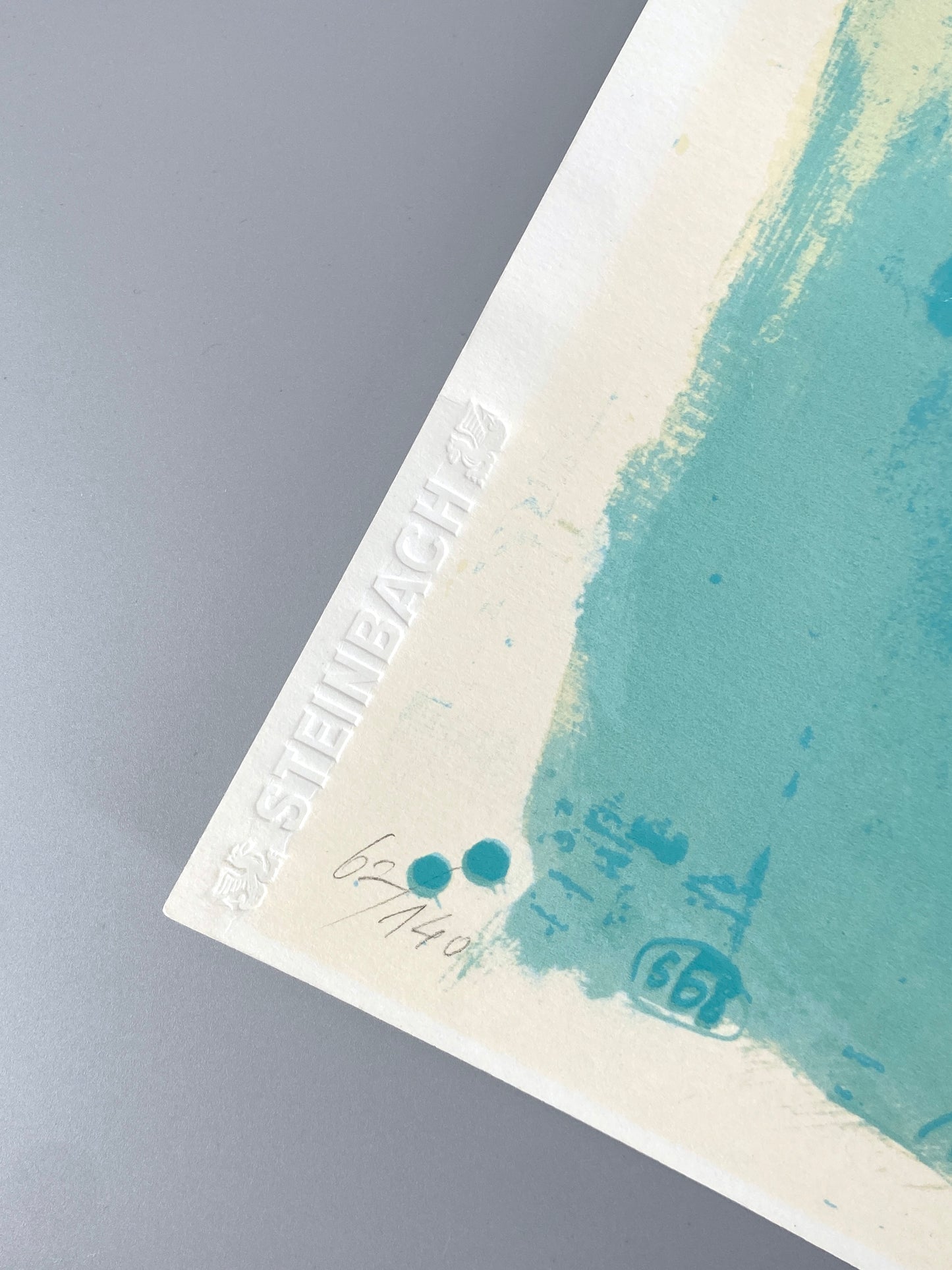 Handsignierter, farbenfroher Siebdruck mit glänzenden und matten Farben aus der Reihe "Mozart Suite" von Adi Holzer (geb. 1936), 1987