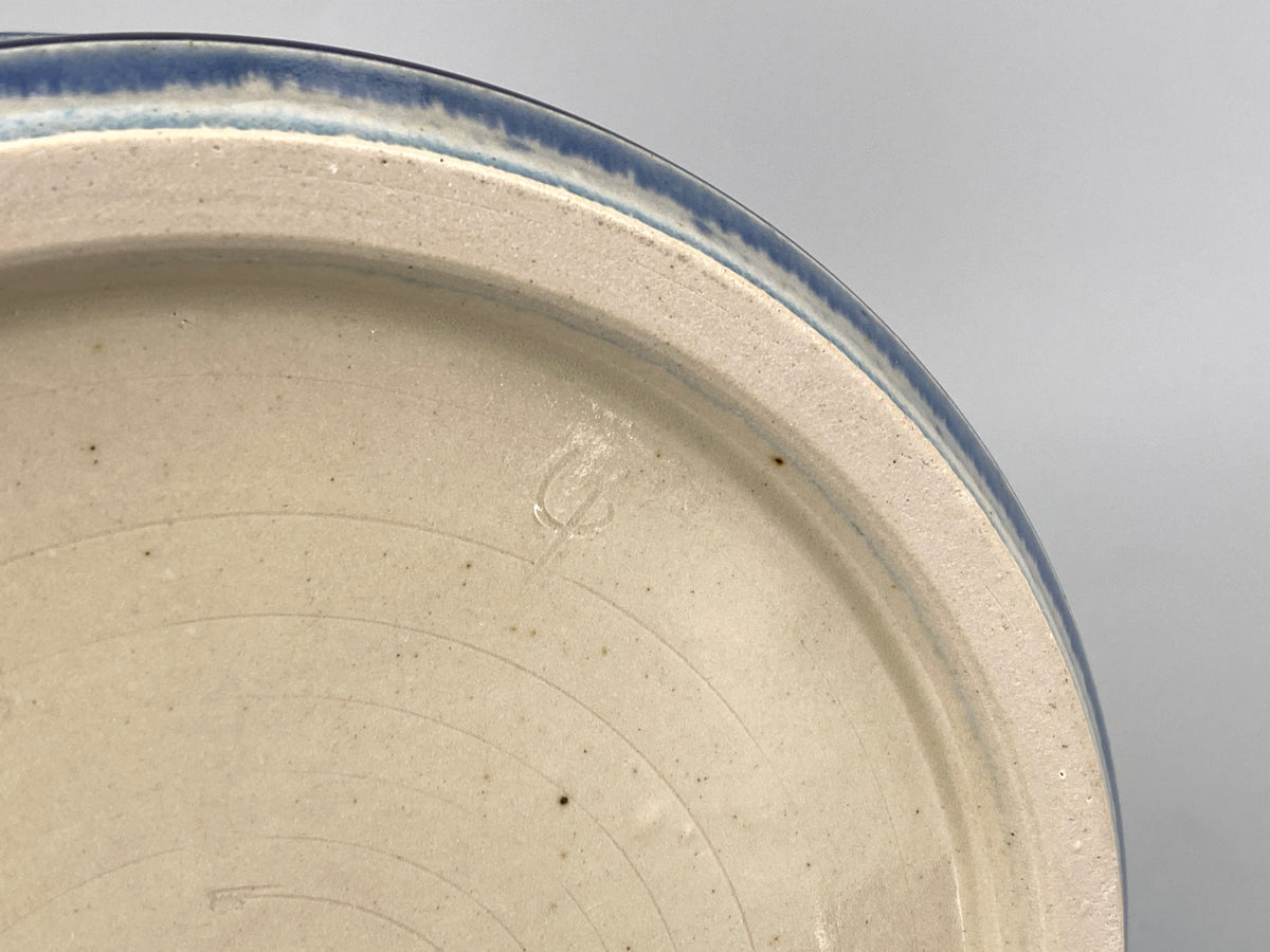 großer maritimer vintage Topf / Aufbewahrung / Vorratsdose mit Fischen aus Keramik