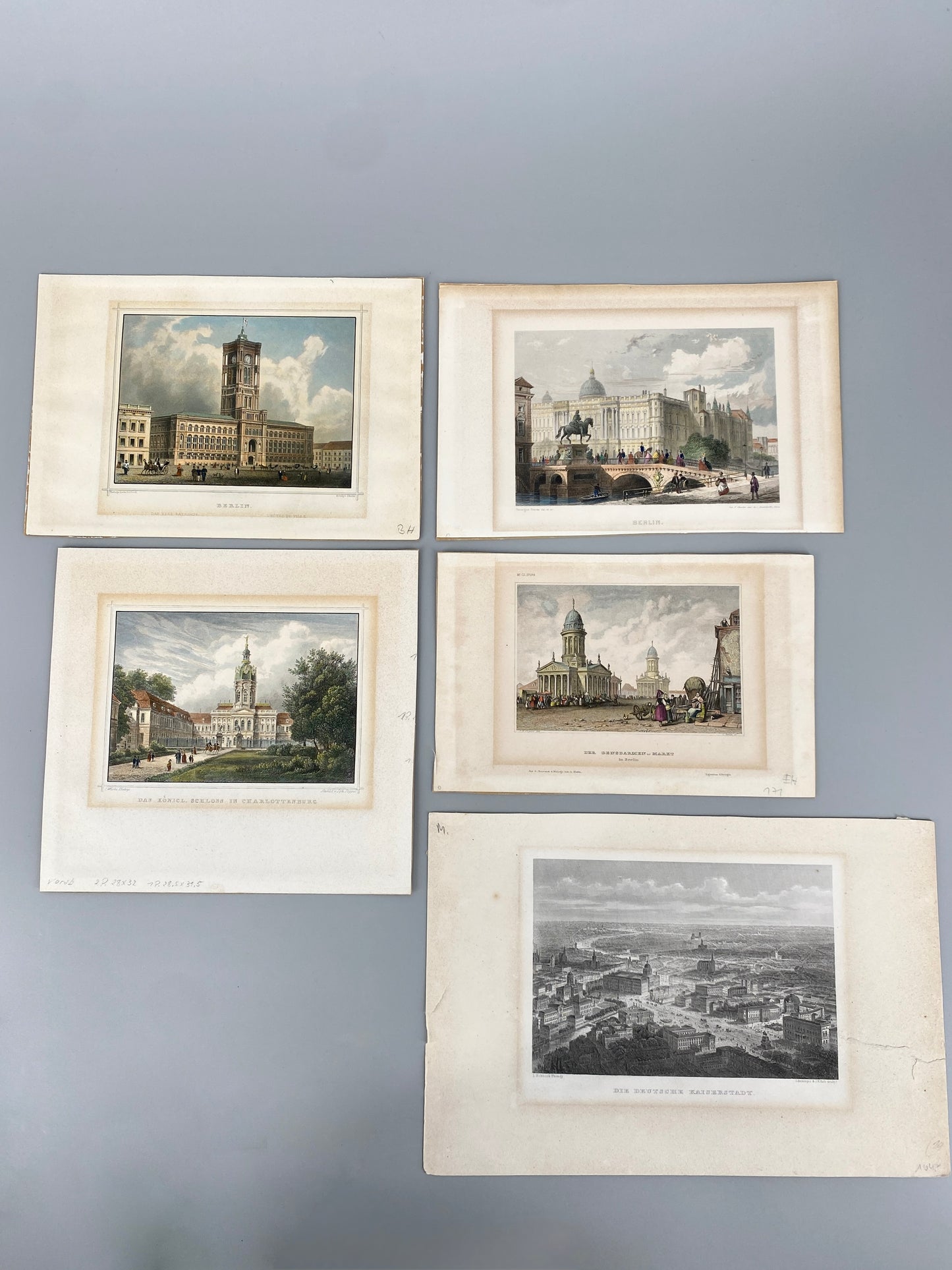 Sammlung Stahlstich Berlin 5x koloriert