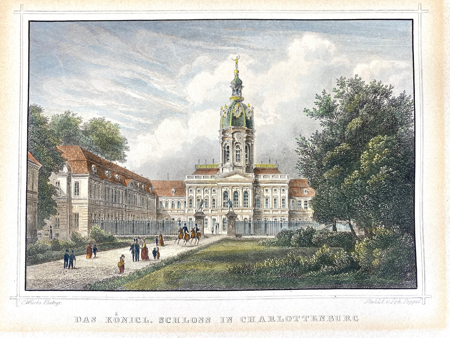 5x Sammlung von Stahlstichen Berlin, ua. Gendarmenmarkt, Schloss/Spree..