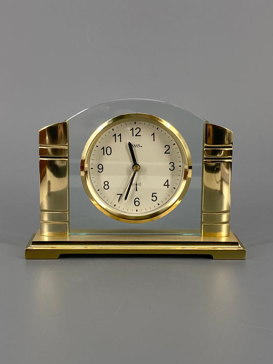 goldene Tischuhr von AMS, Modell 5143
