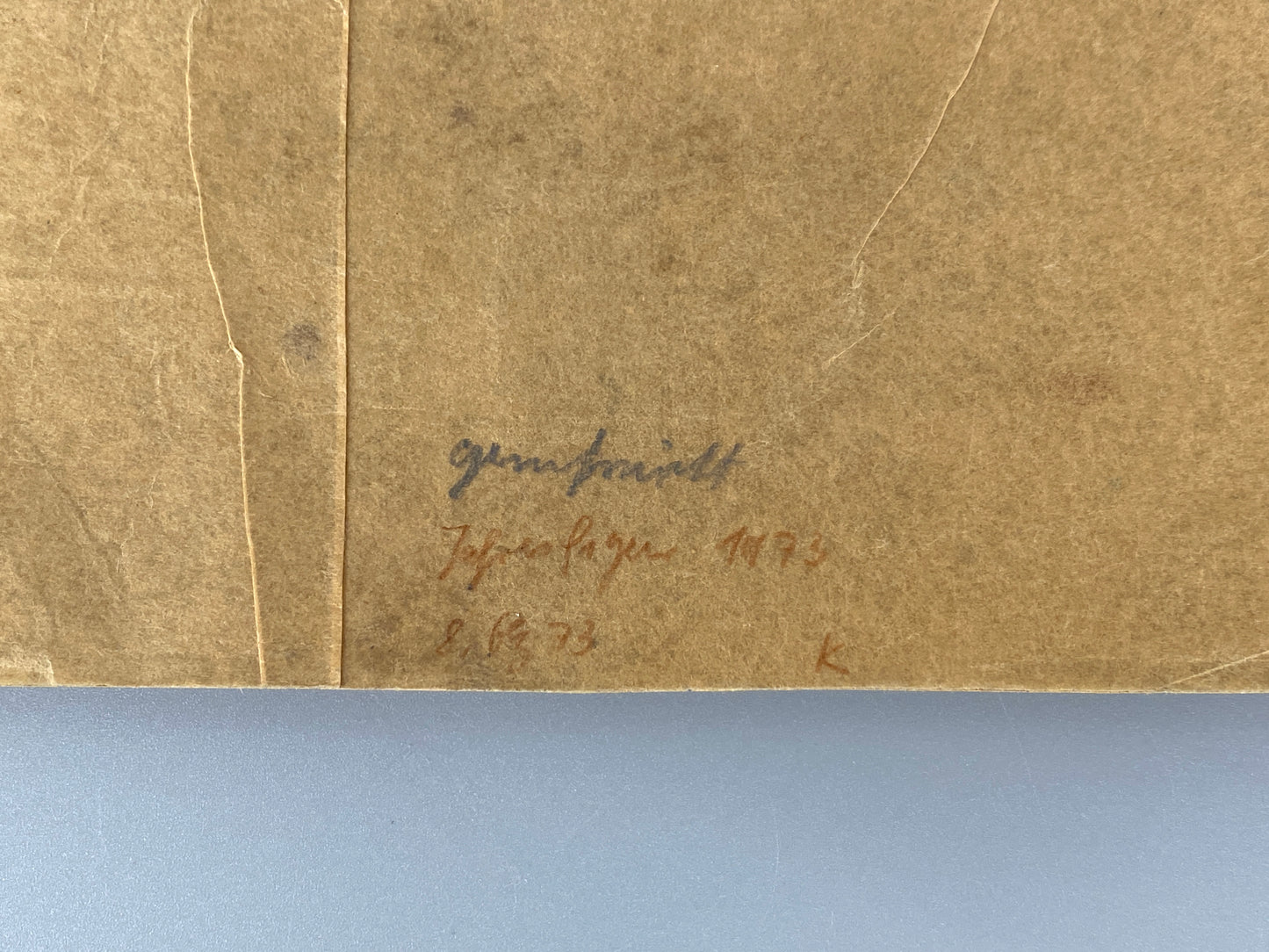 Gemälde "Christus am Kreuz" auf feinem Japanpapier von Dieter Krüll (geb. 1949), 1973