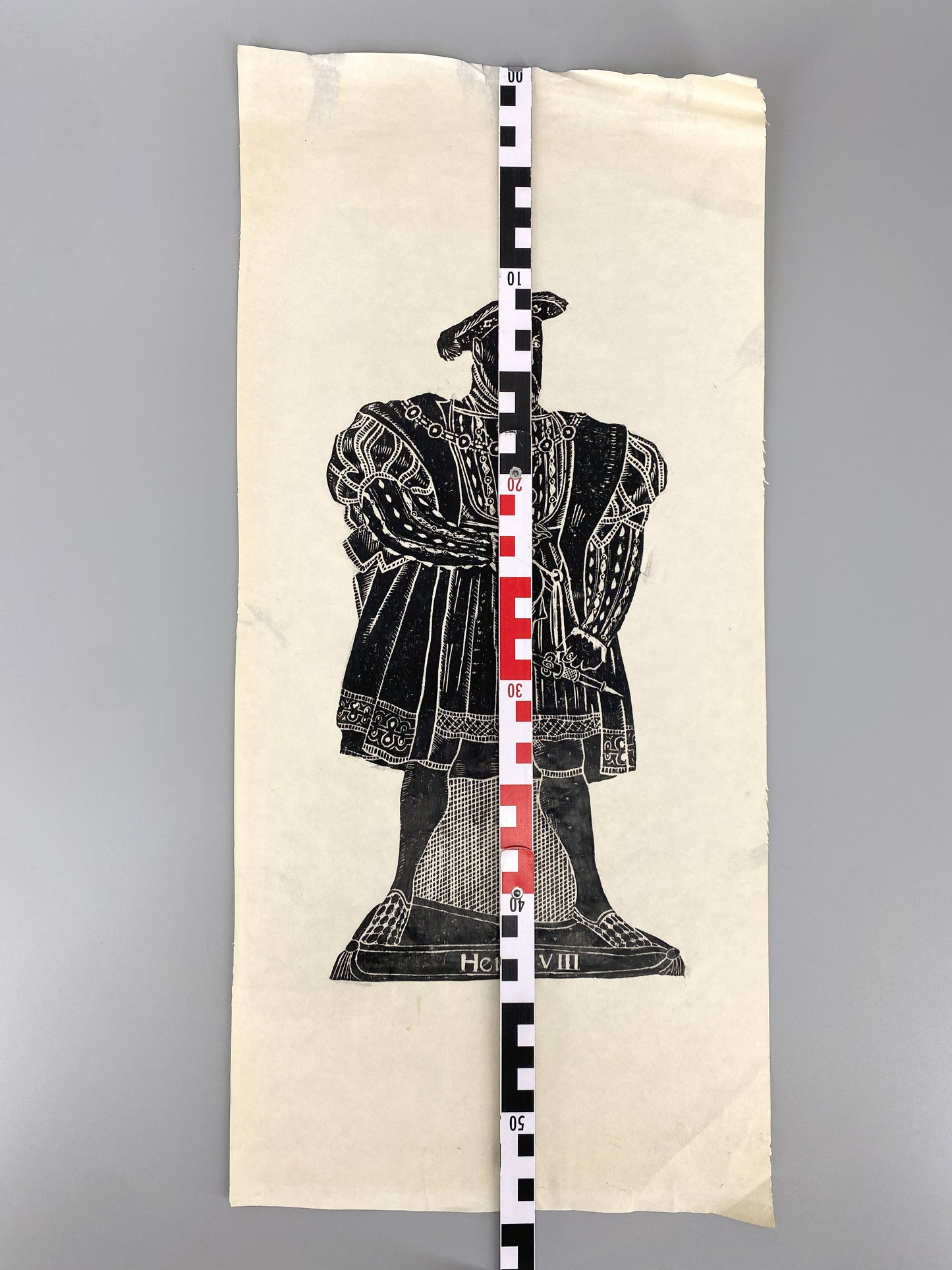 Henry VIII, König von England. Frottage