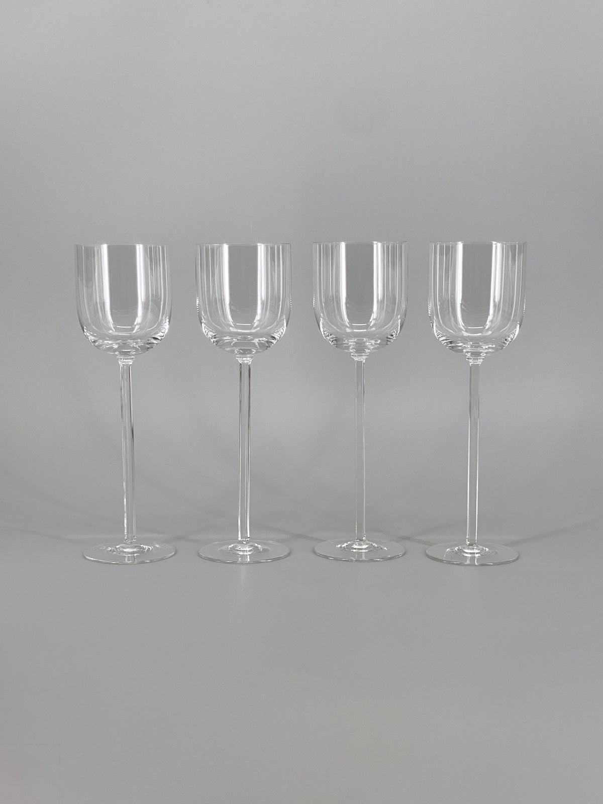 4x Weingläser mit quadratischem Stiel von Riedel, Österreich, 70er