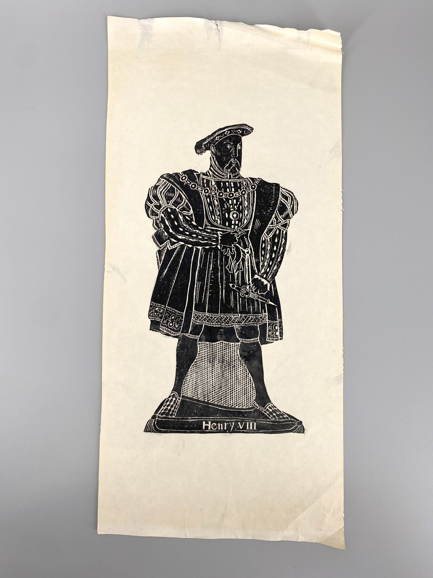 Henry VIII, König von England. Frottage