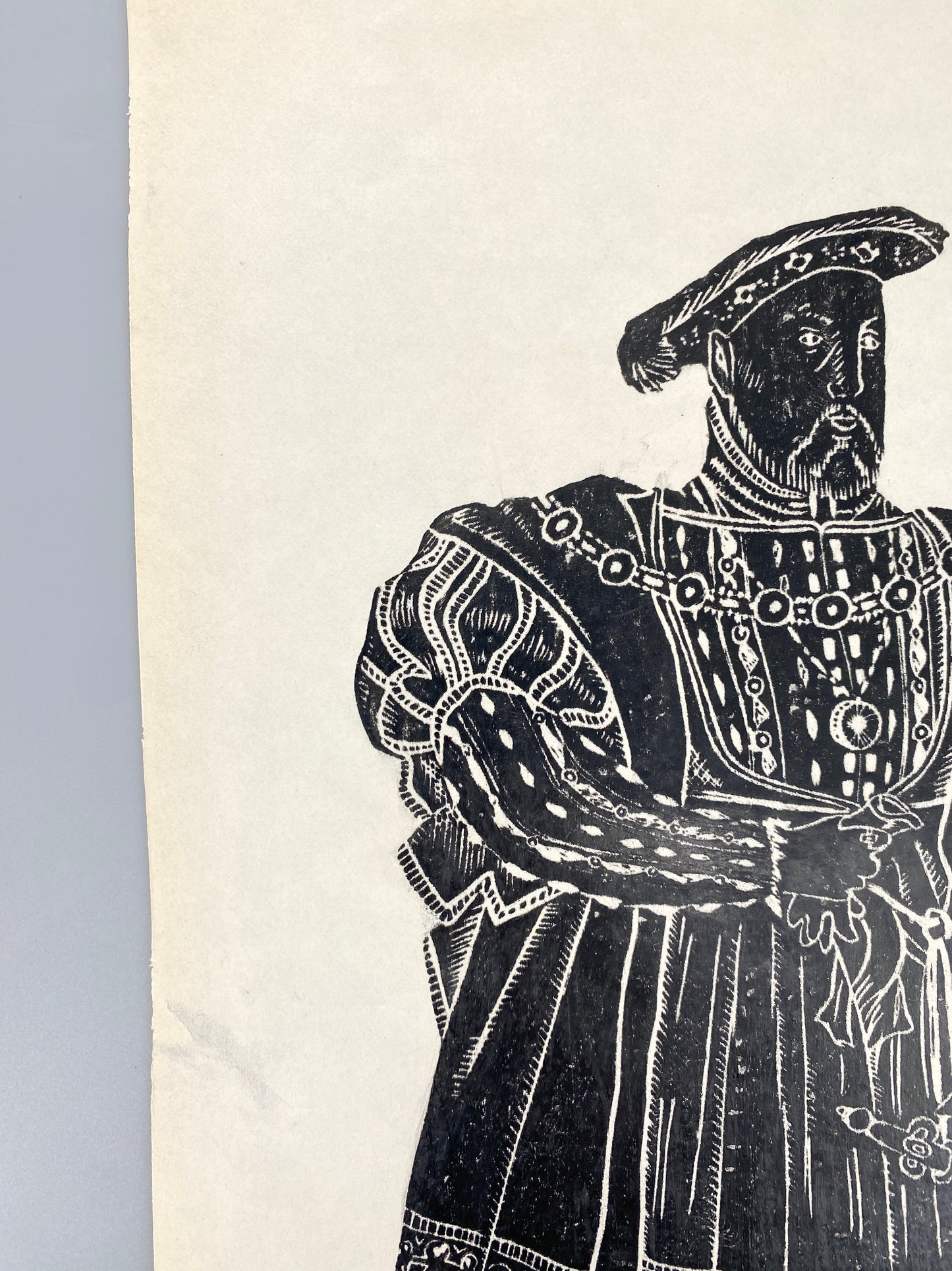 Henry VIII, König von England. Frottage