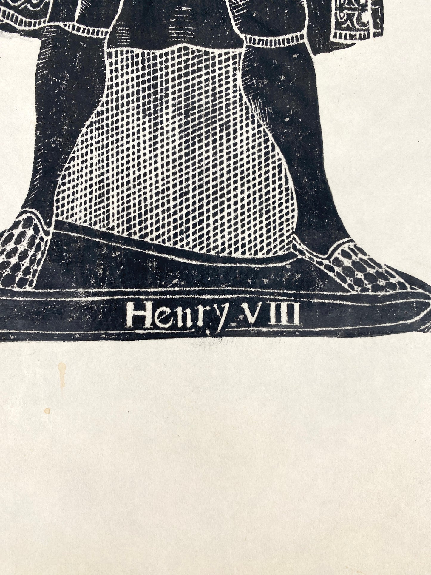 Henry VIII, König von England. Frottage
