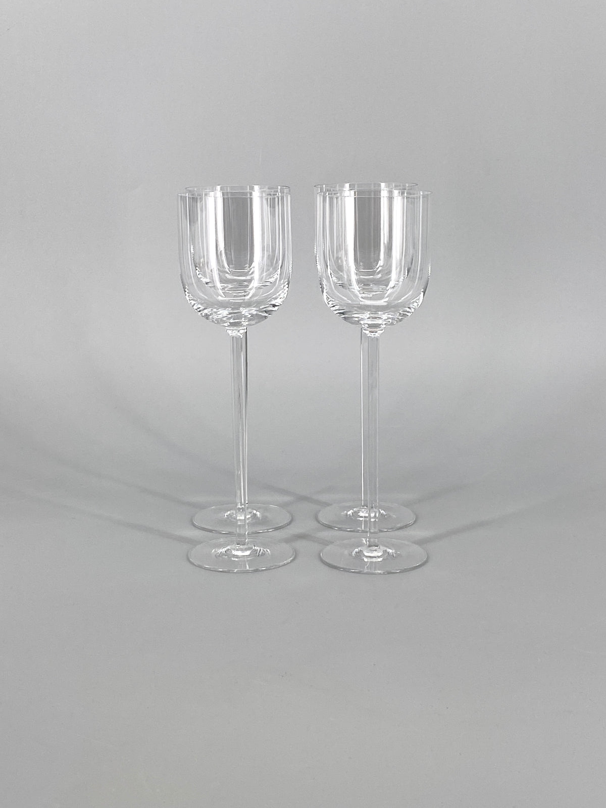 4x Weingläser mit quadratischem Stiel von Riedel, Österreich, 70er