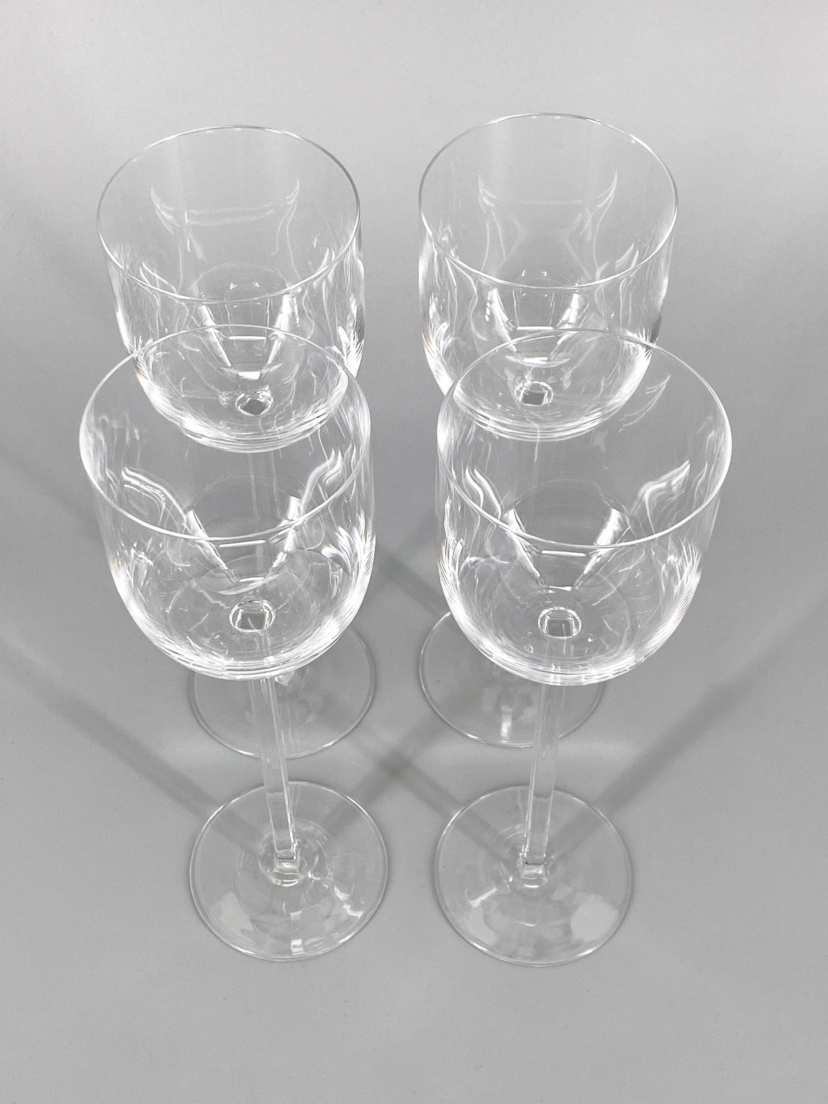 4x Weingläser mit quadratischem Stiel von Riedel, Österreich, 70er