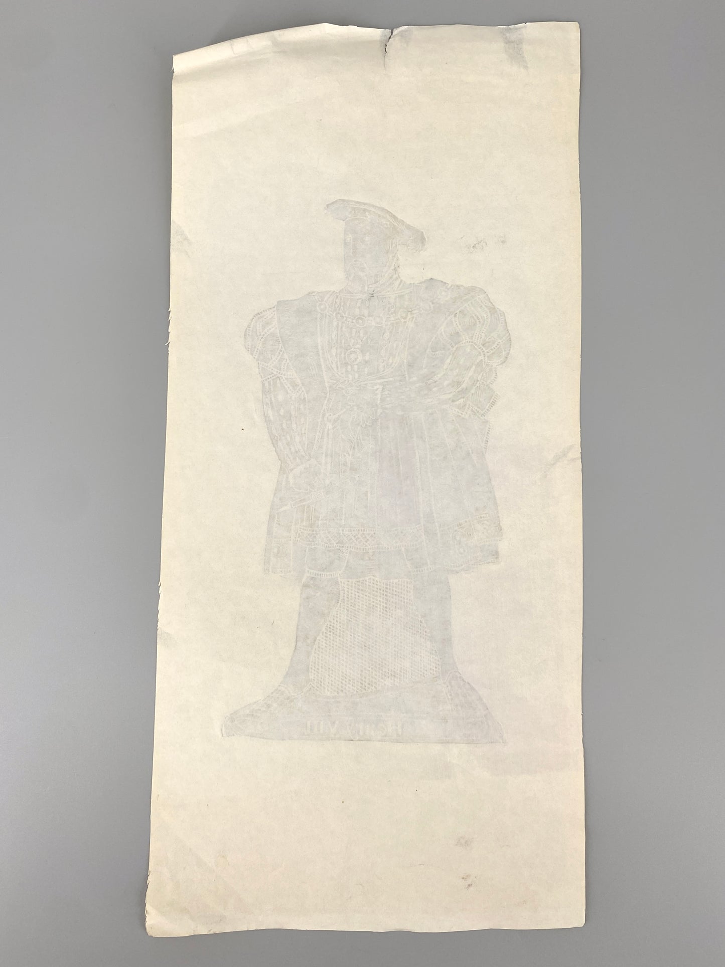 Henry VIII, König von England. Frottage