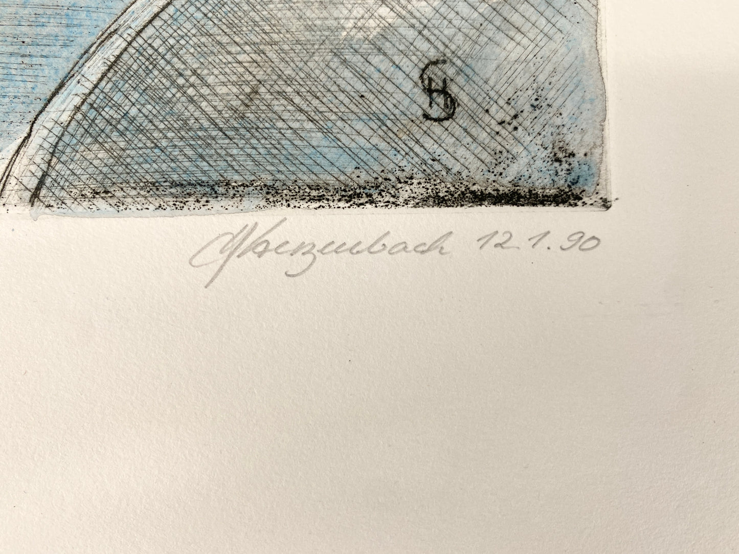 Heinz Sterzenbach - Kirche Stolpensee, Wannsee Berlin. Radierung