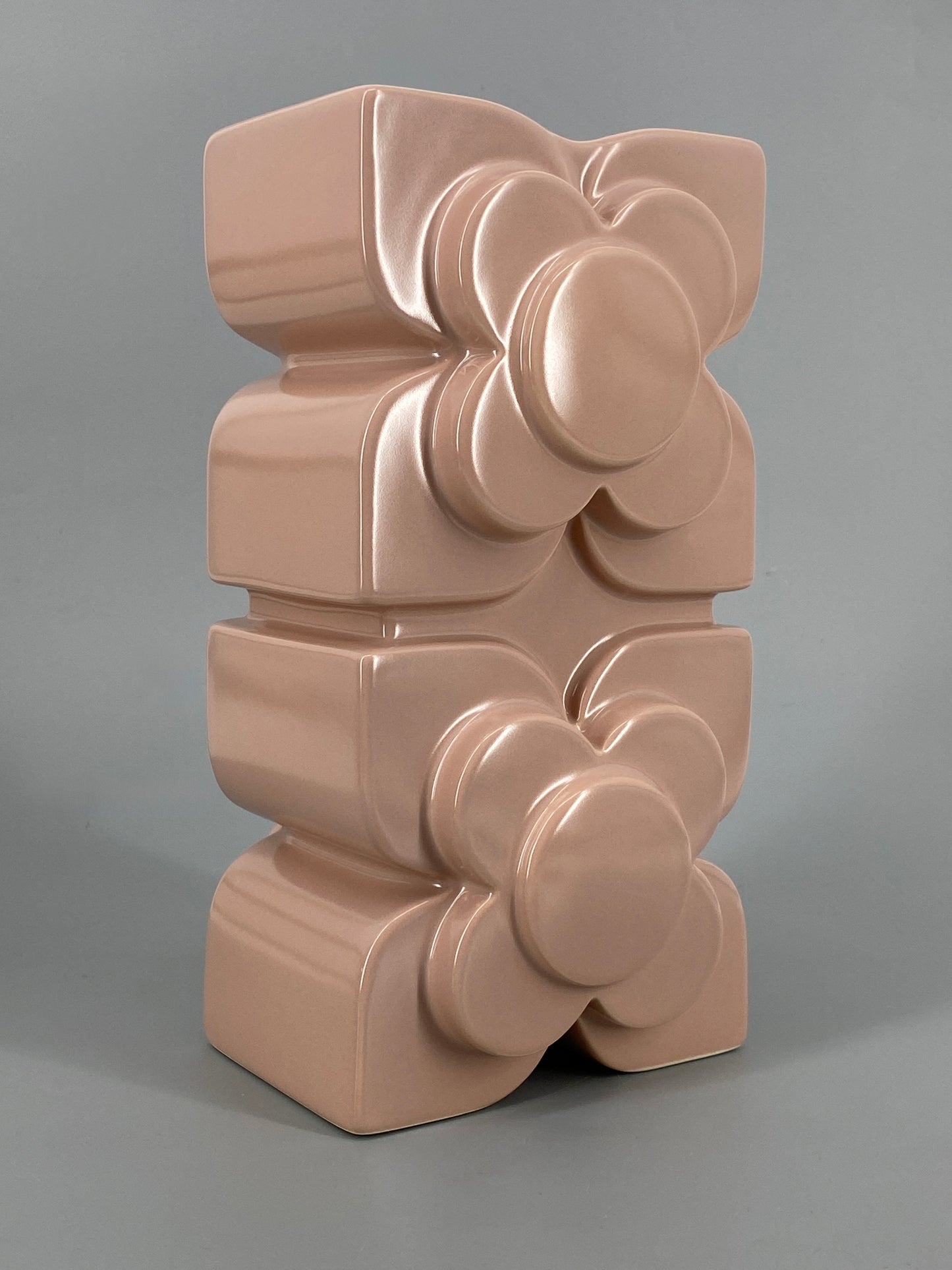 Keramikvase in Rosa von Orla Kiely in Originalverpackung, 2018