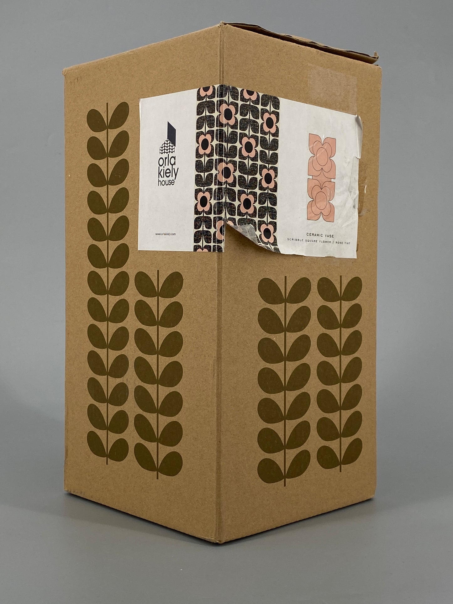 Keramikvase in Rosa von Orla Kiely in Originalverpackung, 2018