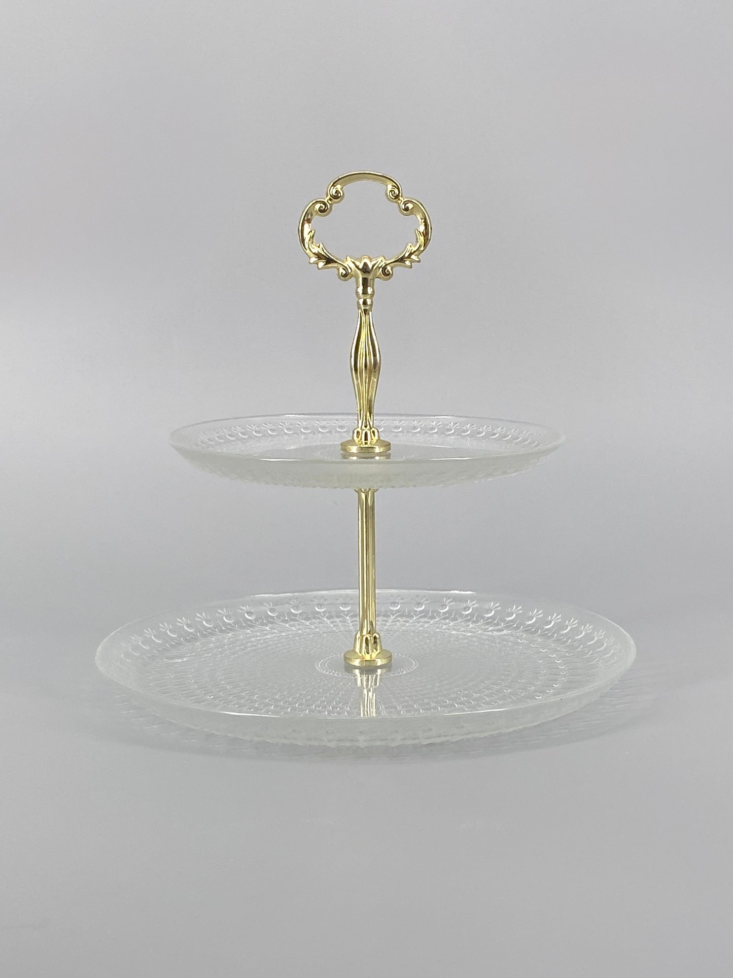 Etagere, 2 Stöckig aus Glas, Finnland, 1970er