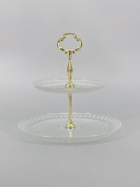 Etagere, 2 Stöckig aus Glas, Finnland, 1970er