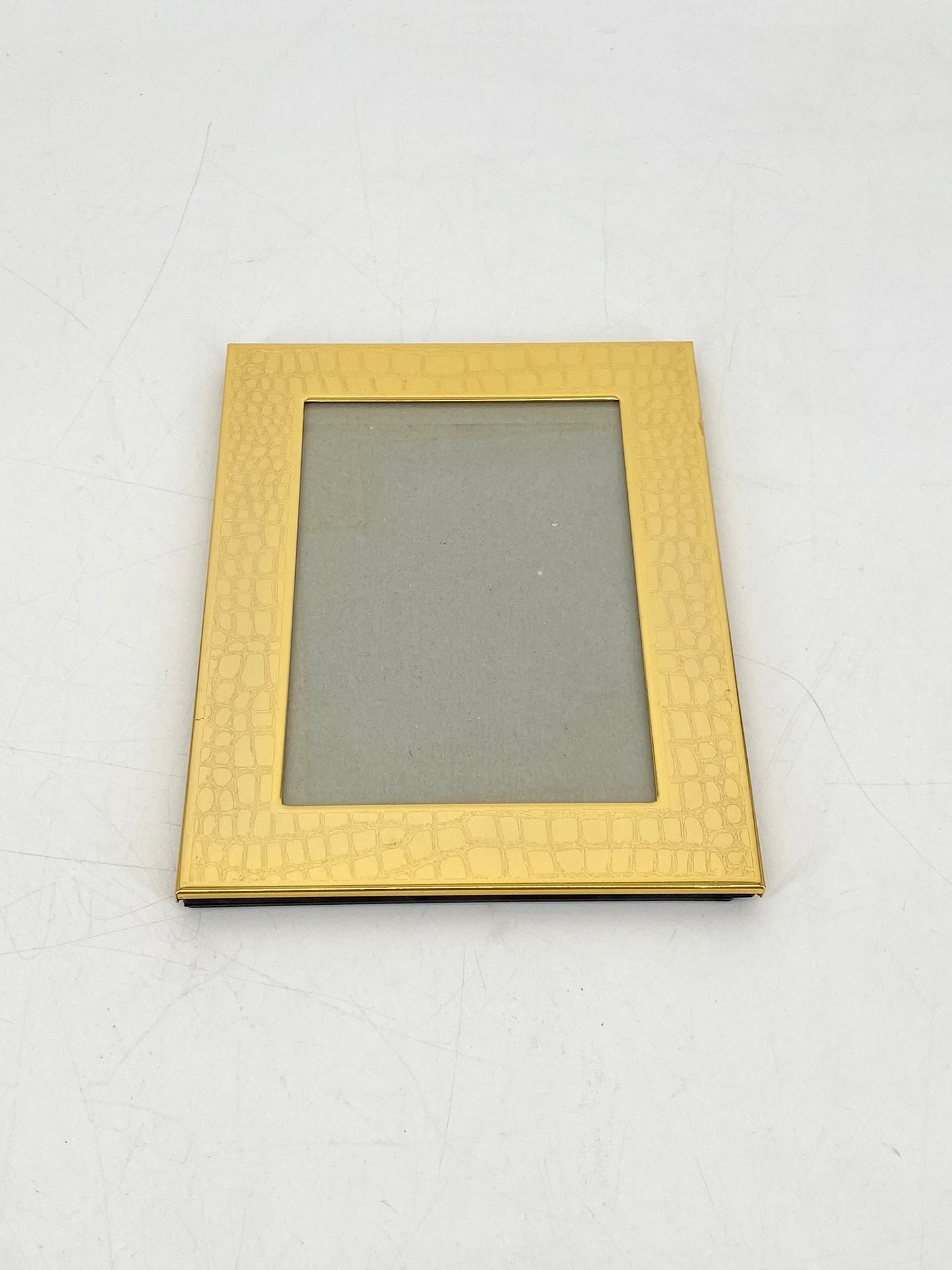 Eleganter Bilderrahmen mit Schlangenmuster in Gold, Made in Italy