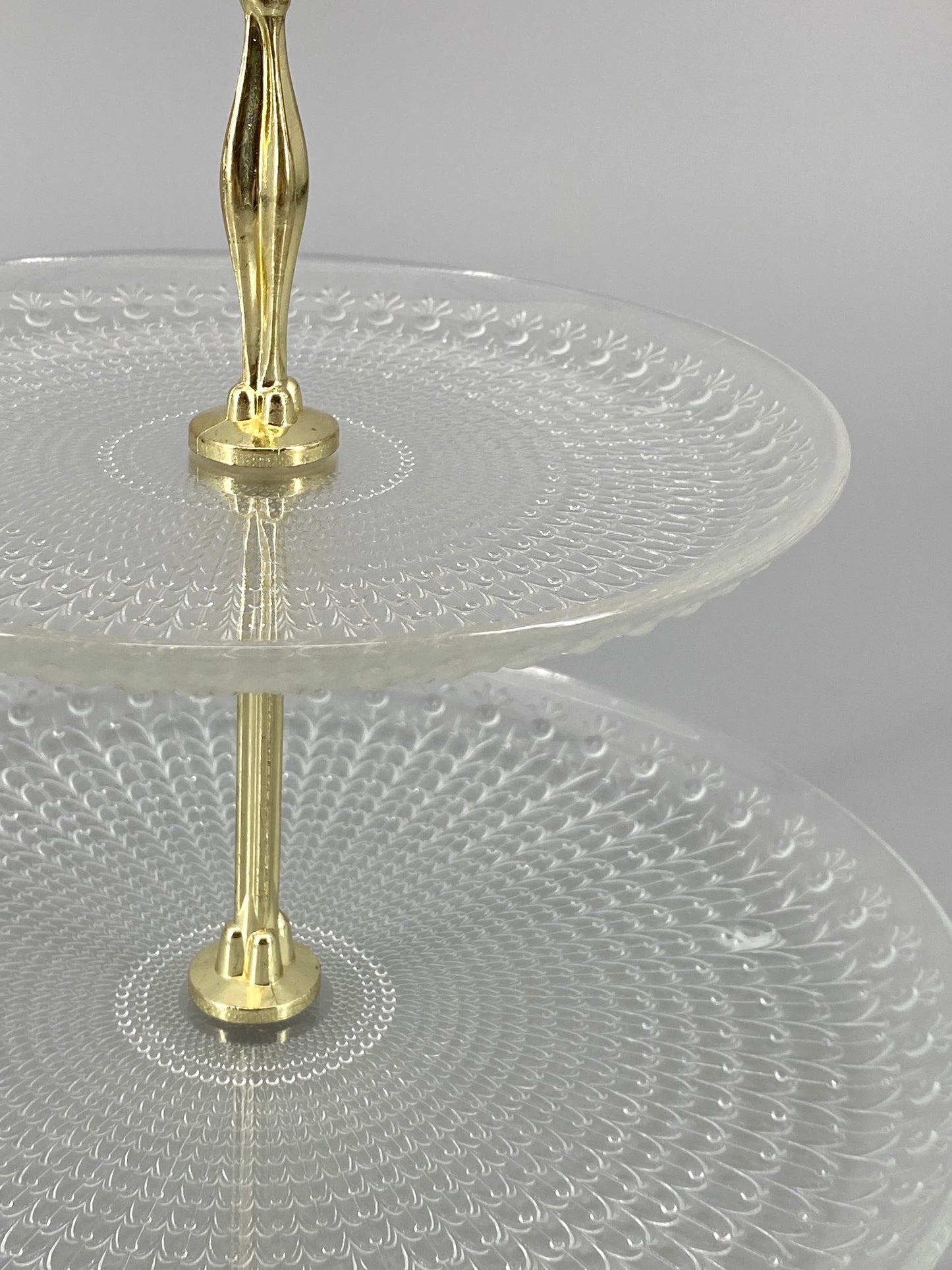 Etagere, 2 Stöckig aus Glas, Finnland, 1970er