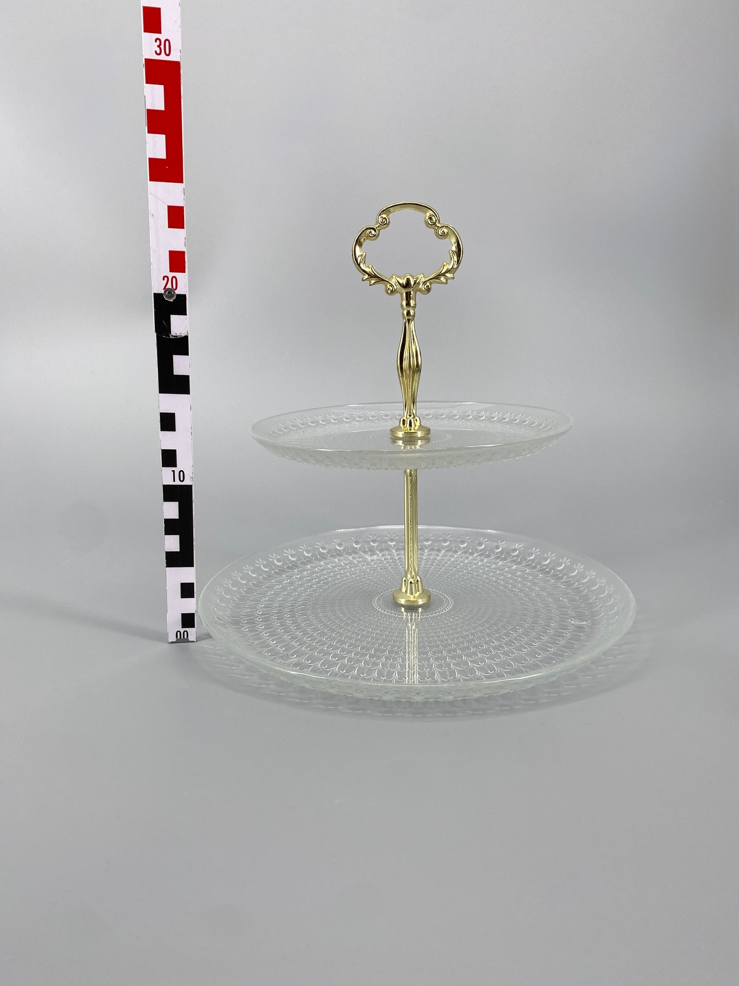 Etagere, 2 Stöckig aus Glas, Finnland, 1970er