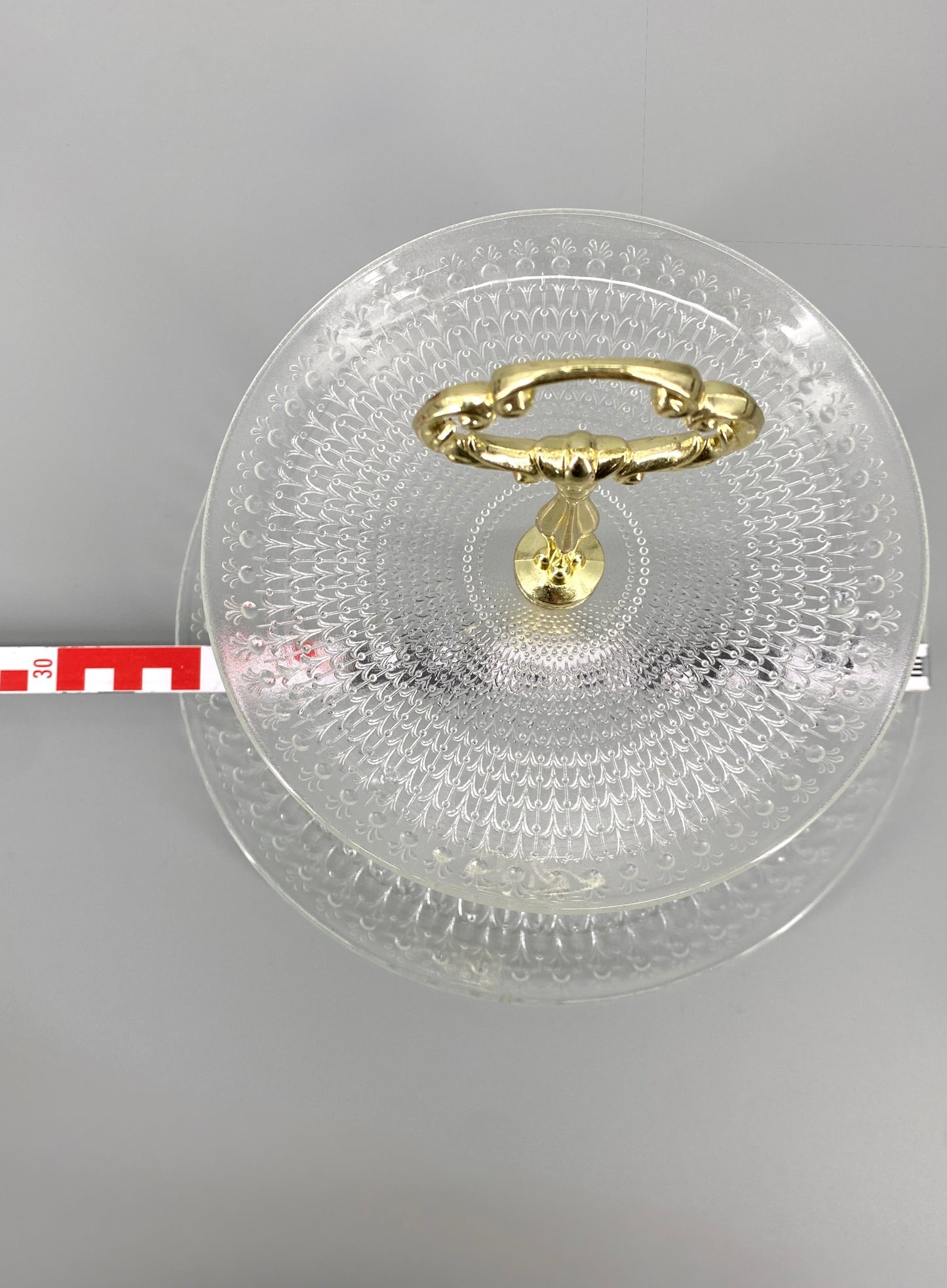 Etagere, 2 Stöckig aus Glas, Finnland, 1970er