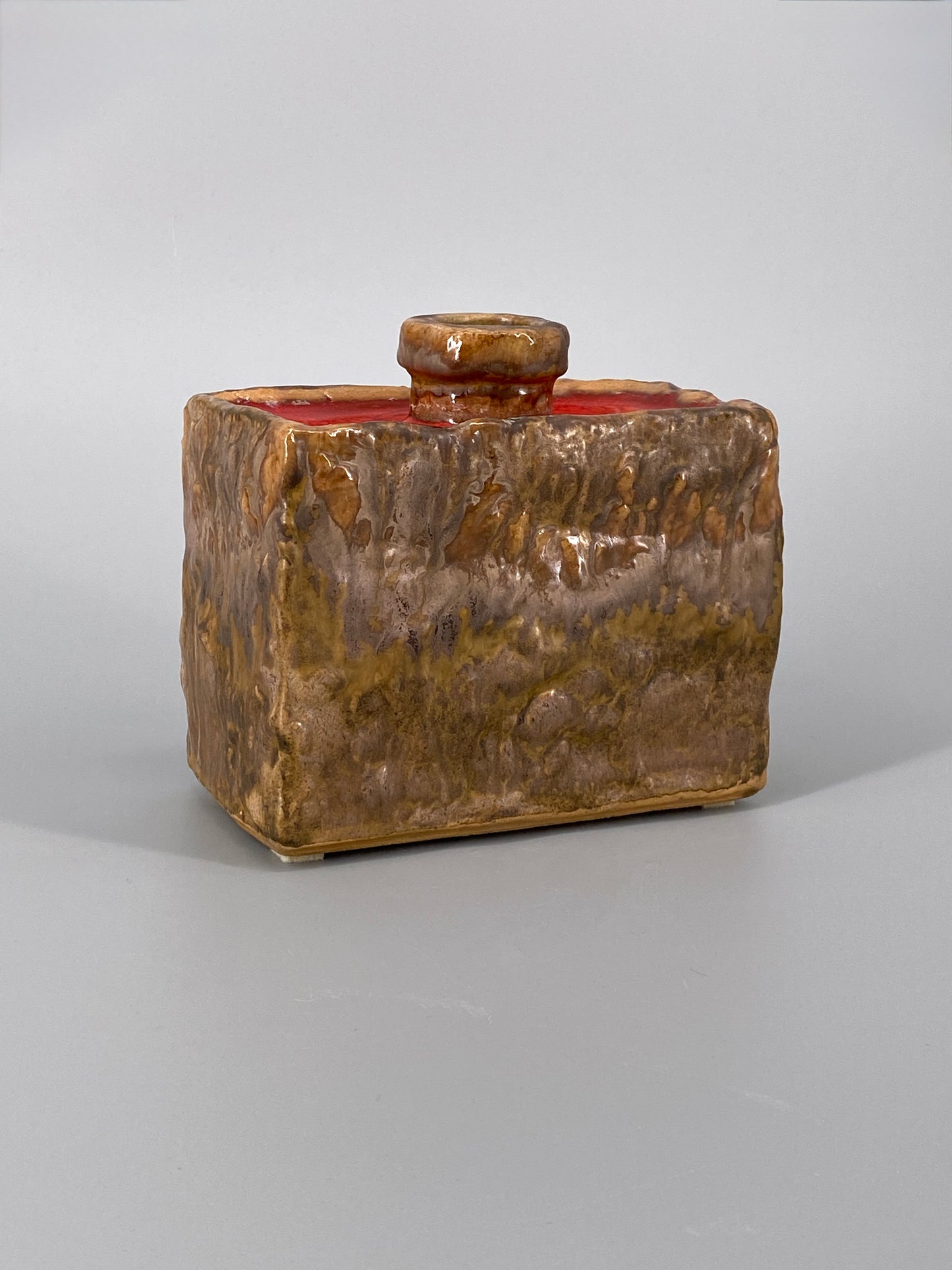 Studiokeramik Vase von W. Goebel, Fat Lava Glasur, West-Deutschland, 1967