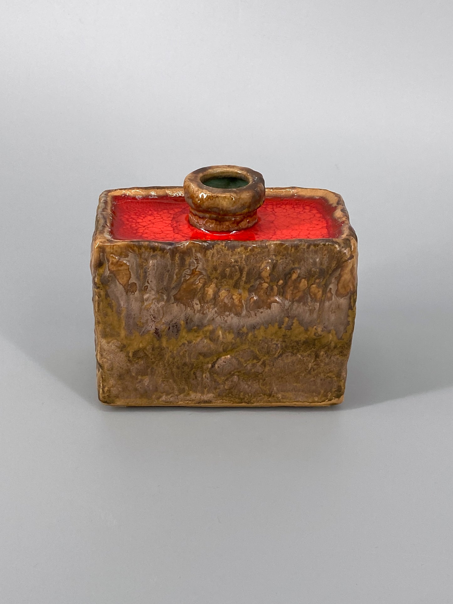 Studiokeramik Vase von W. Goebel, Fat Lava Glasur, West-Deutschland, 1967