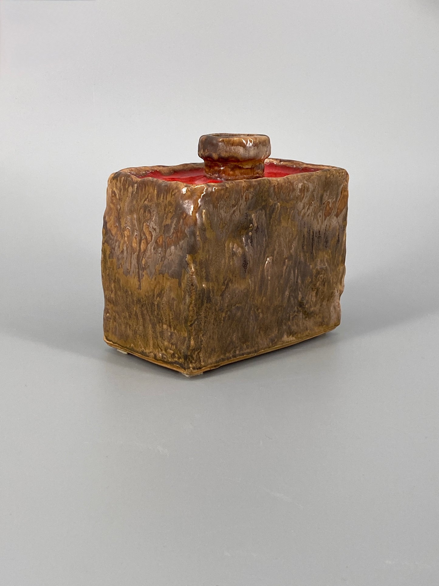 Studiokeramik Vase von W. Goebel, Fat Lava Glasur, West-Deutschland, 1967
