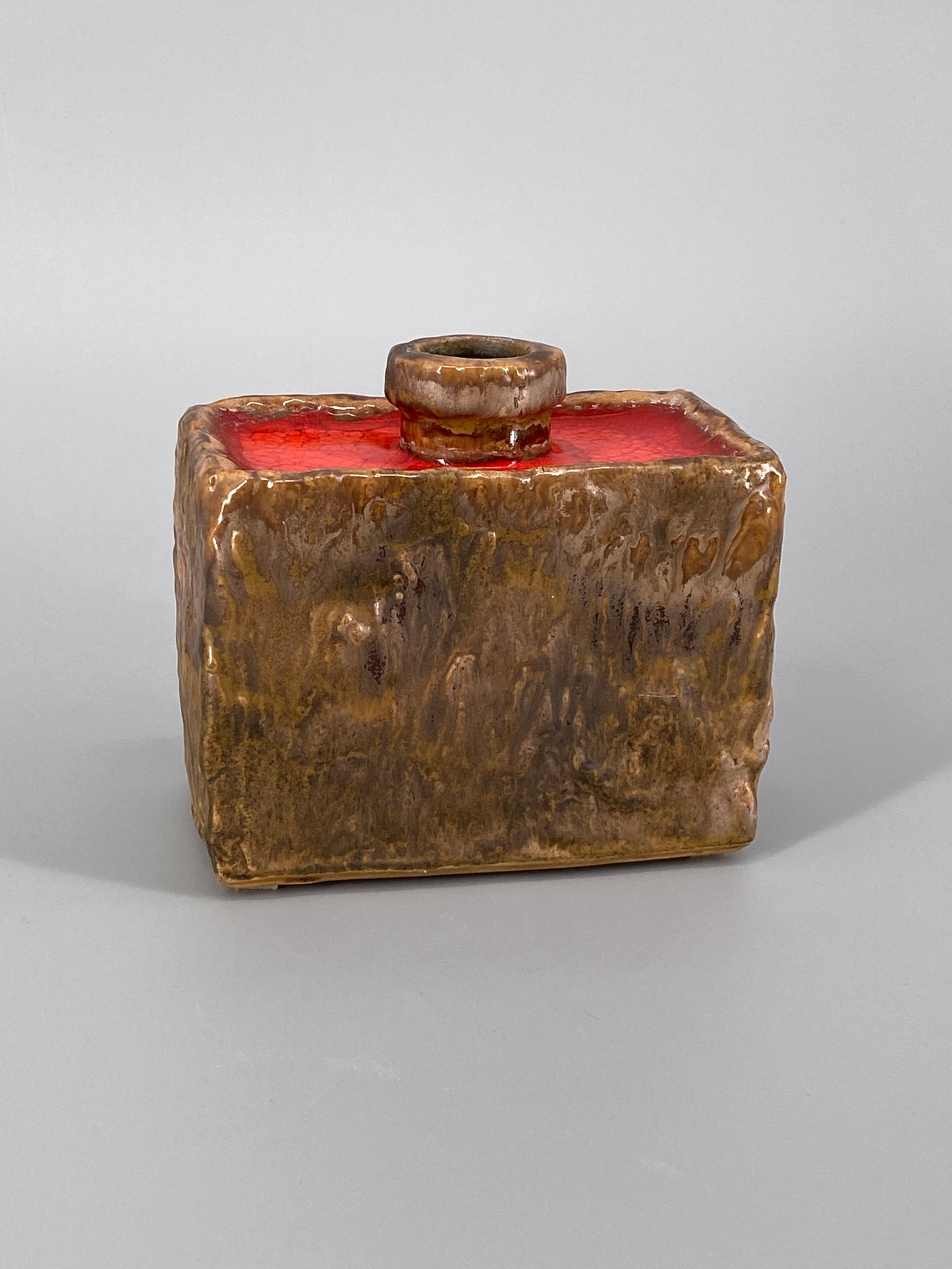 Studiokeramik Vase von W. Goebel, Fat Lava Glasur, West-Deutschland, 1967