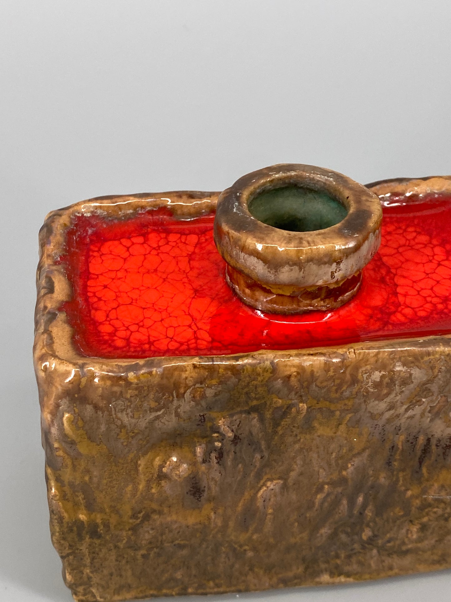 Studiokeramik Vase von W. Goebel, Fat Lava Glasur, West-Deutschland, 1967