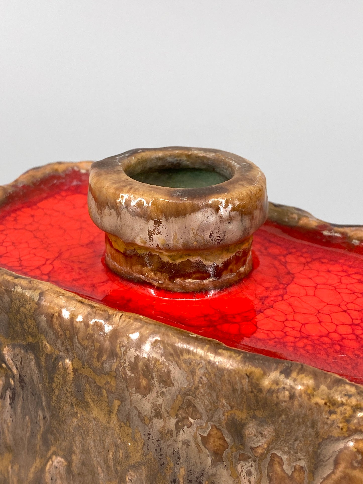 Studiokeramik Vase von W. Goebel, Fat Lava Glasur, West-Deutschland, 1967