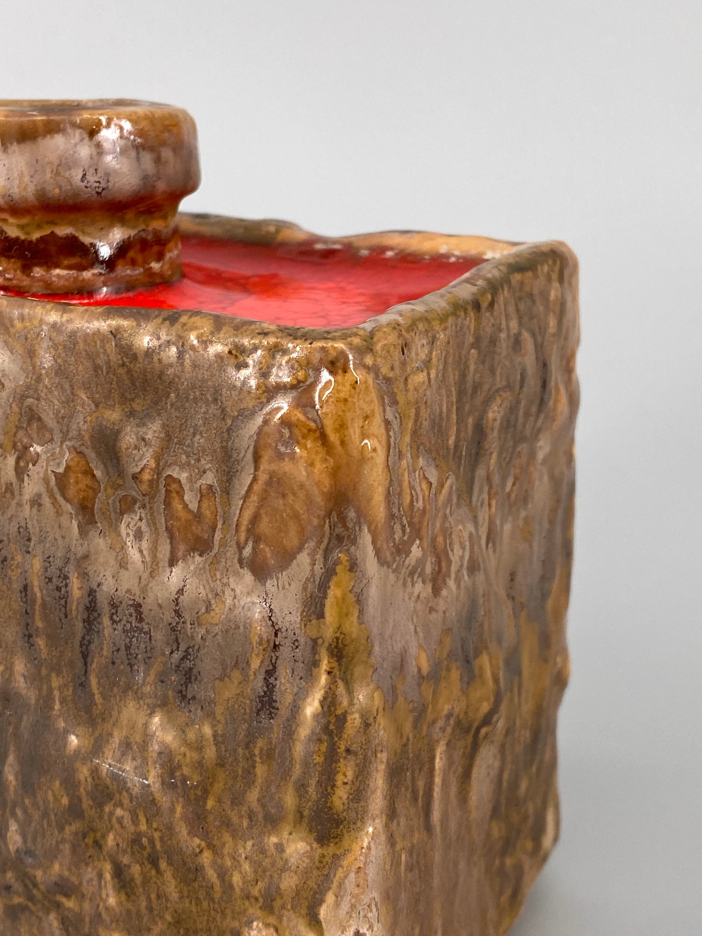 Studiokeramik Vase von W. Goebel, Fat Lava Glasur, West-Deutschland, 1967