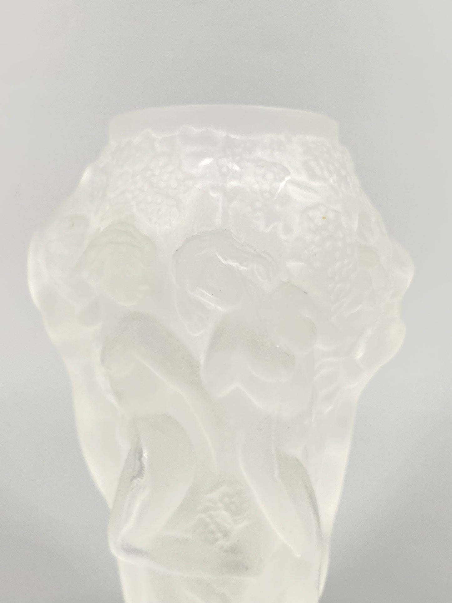 Art Deco Vase von Hoffmann & Schlevogt aus Pressglas in Transparent