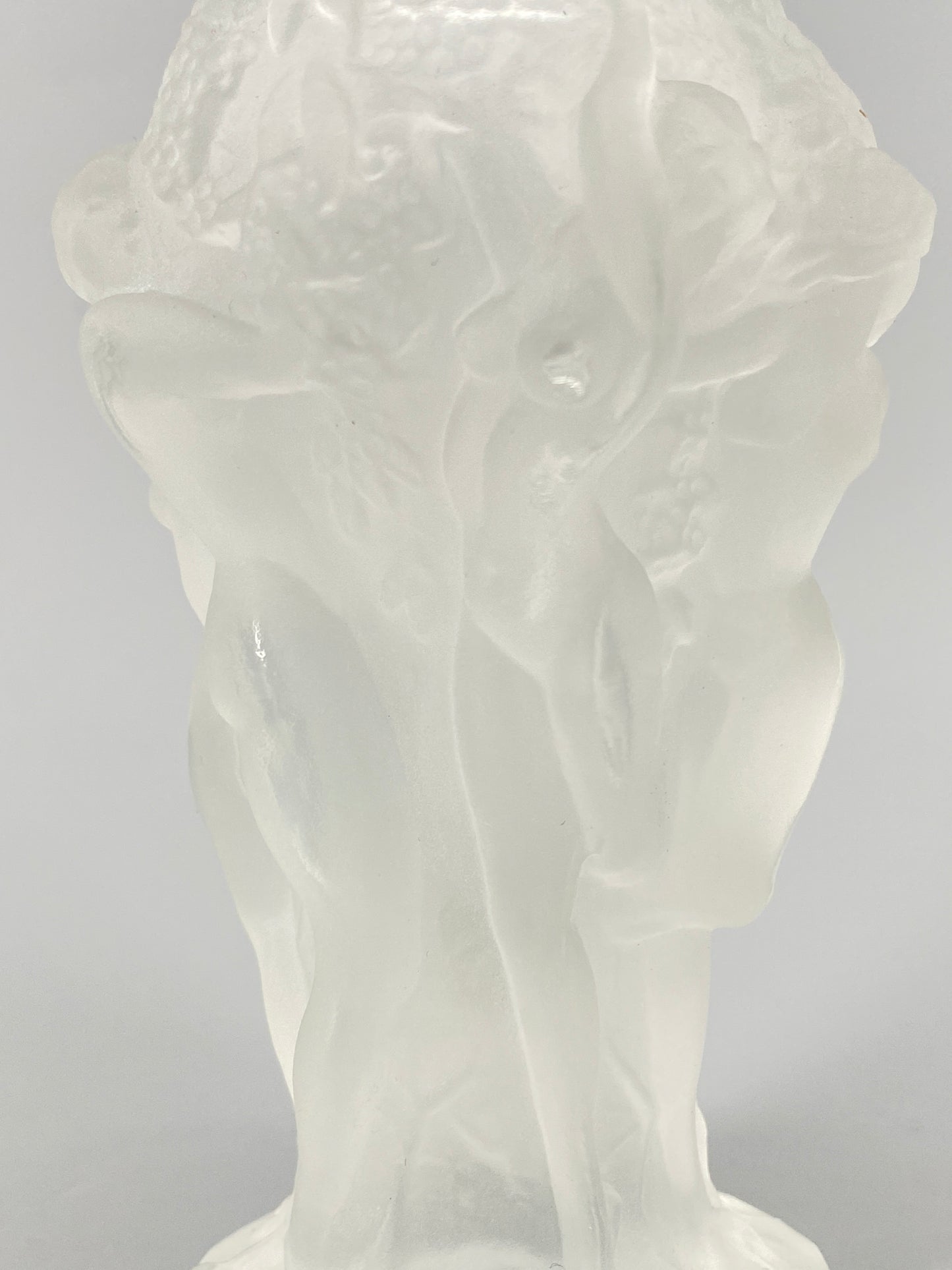 Art Deco Vase von Hoffmann & Schlevogt aus Pressglas in Transparent