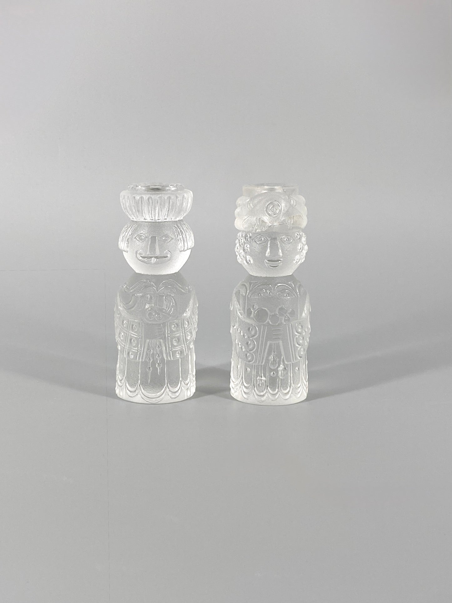 2 Kerzenhalter der "Heiligen 3 Könige" von Bjørn Wiinblad für Rosenthal, Deutschland, 1960er