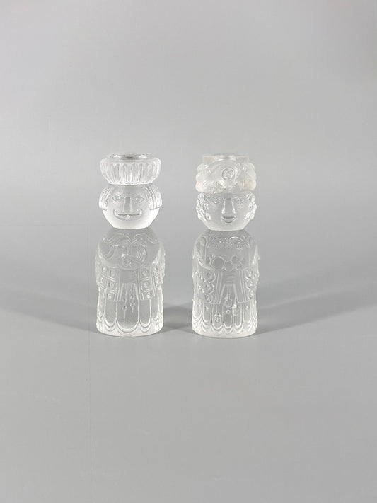 2 Kerzenhalter der "Heiligen 3 Könige" von Bjørn Wiinblad für Rosenthal, Deutschland, 1960er