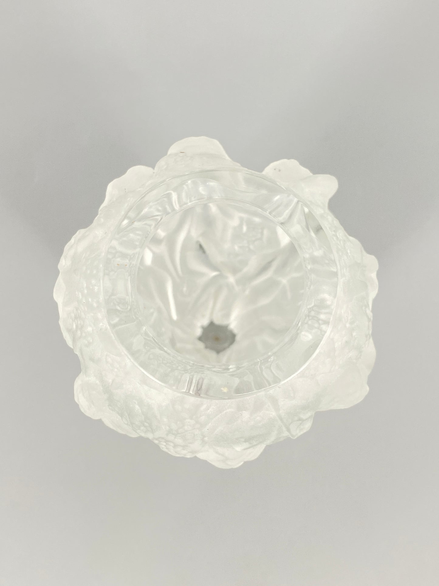 Art Deco Vase von Hoffmann & Schlevogt aus Pressglas in Transparent