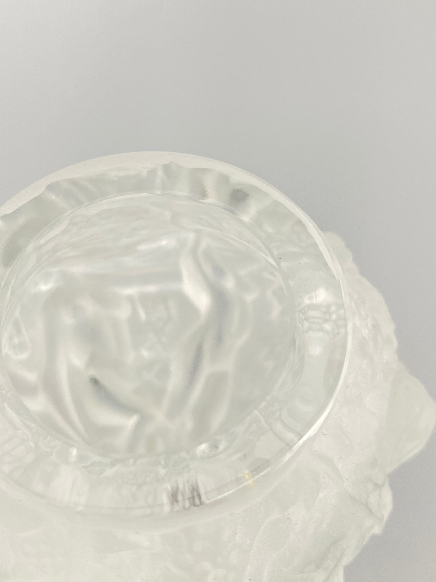 Art Deco Vase von Hoffmann & Schlevogt aus Pressglas in Transparent