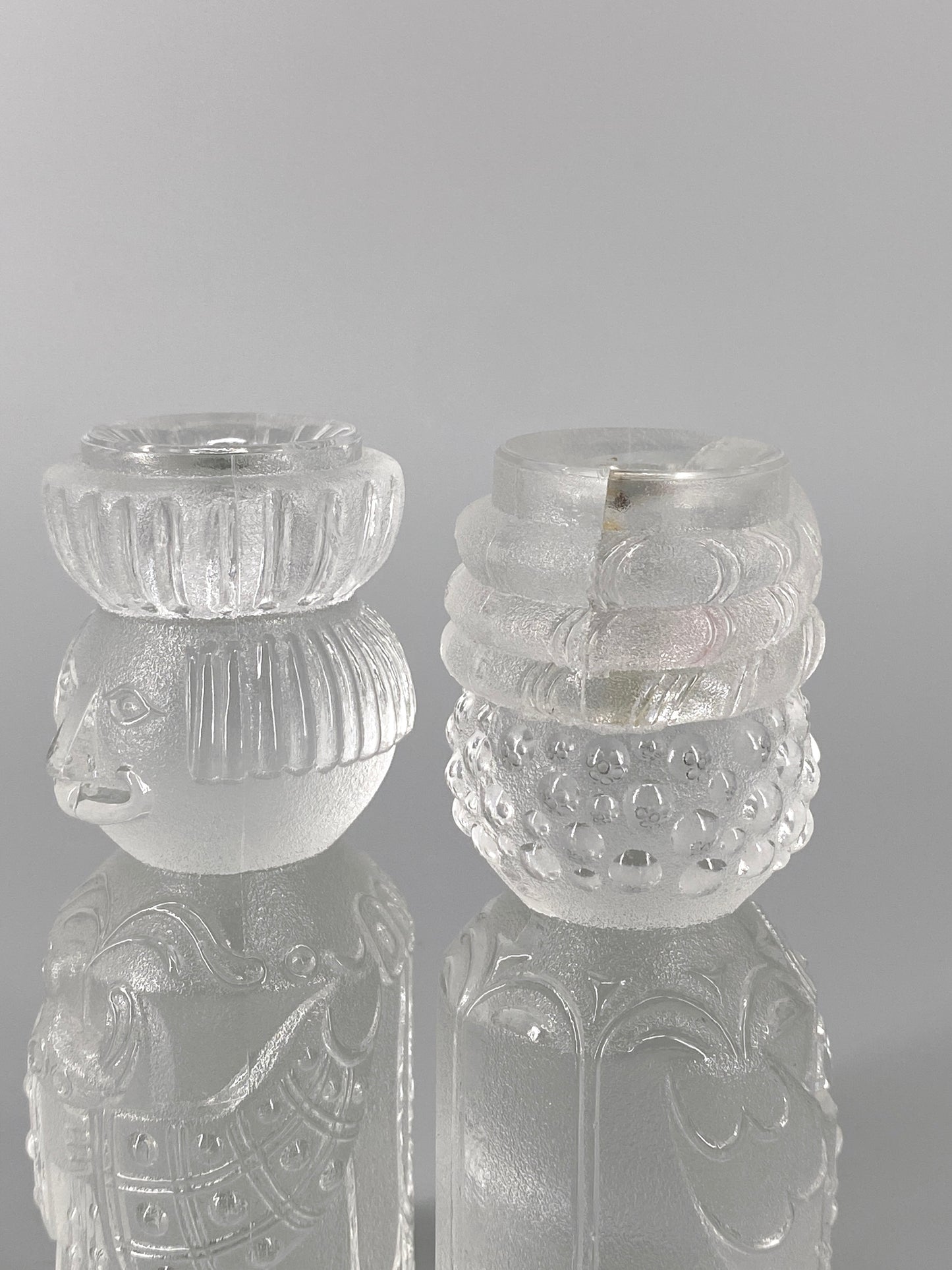 2 Kerzenhalter der "Heiligen 3 Könige" von Bjørn Wiinblad für Rosenthal, Deutschland, 1960er