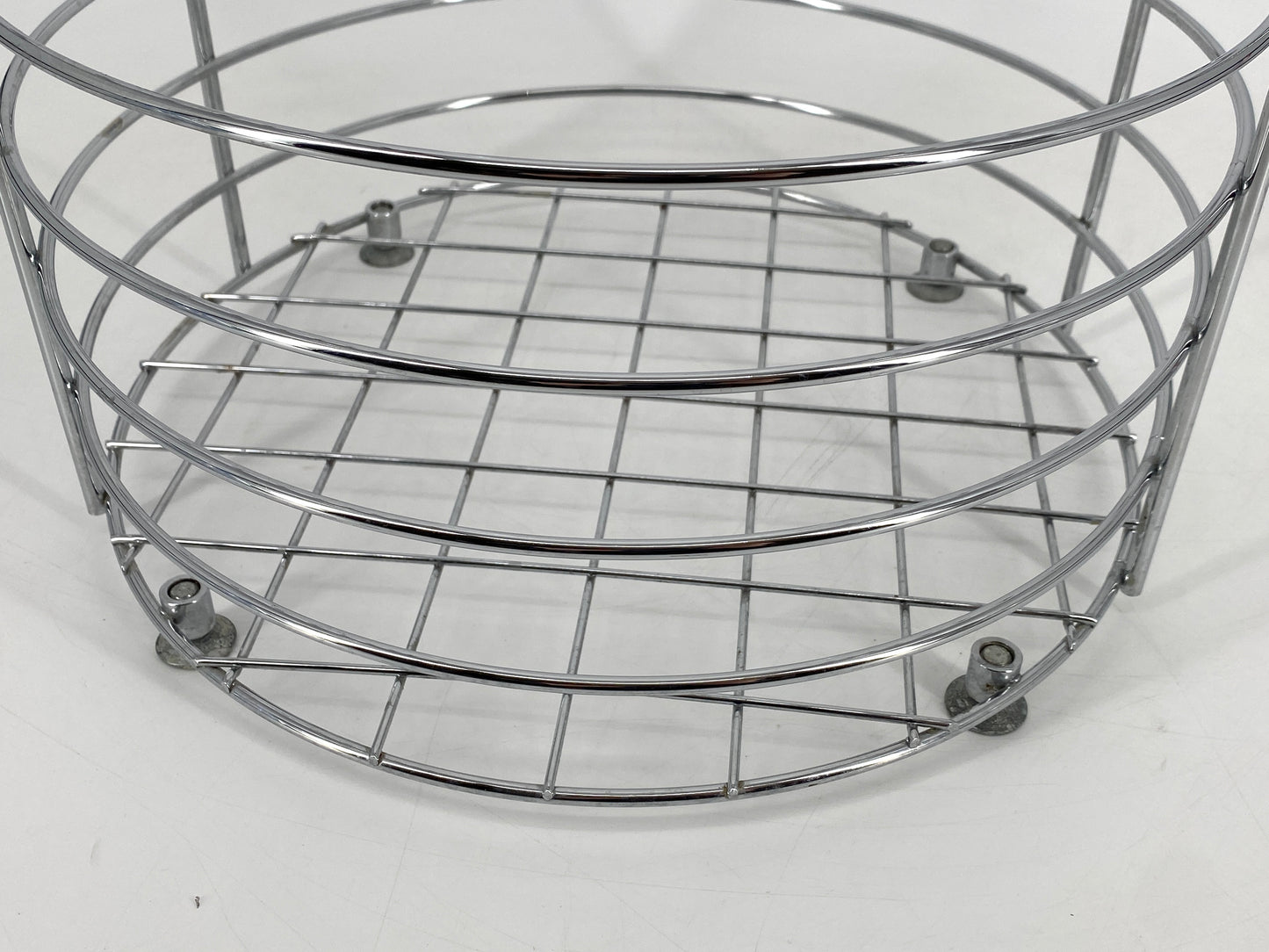 Wäschekorb von BALTON aus der RONDO Serie aus verchromten Metall