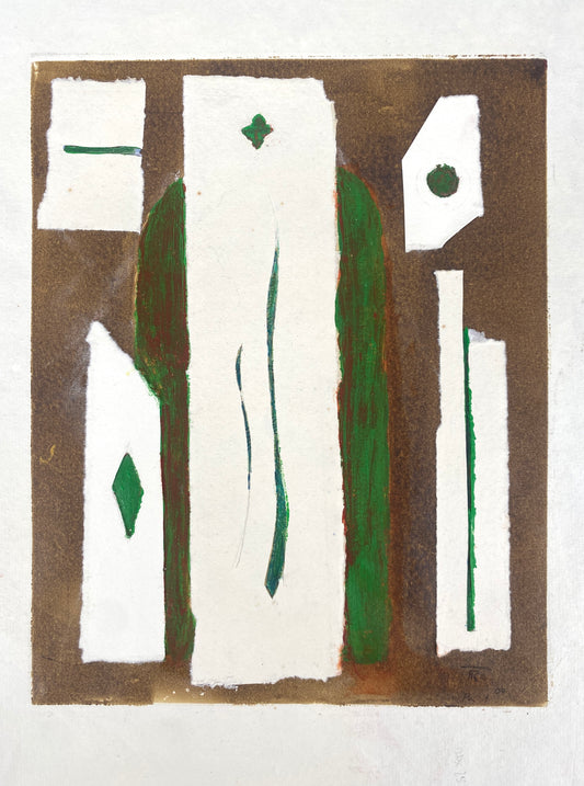 Moderne, signierte Aquatinta-Radierung und Collage aus dem Jahr 2004