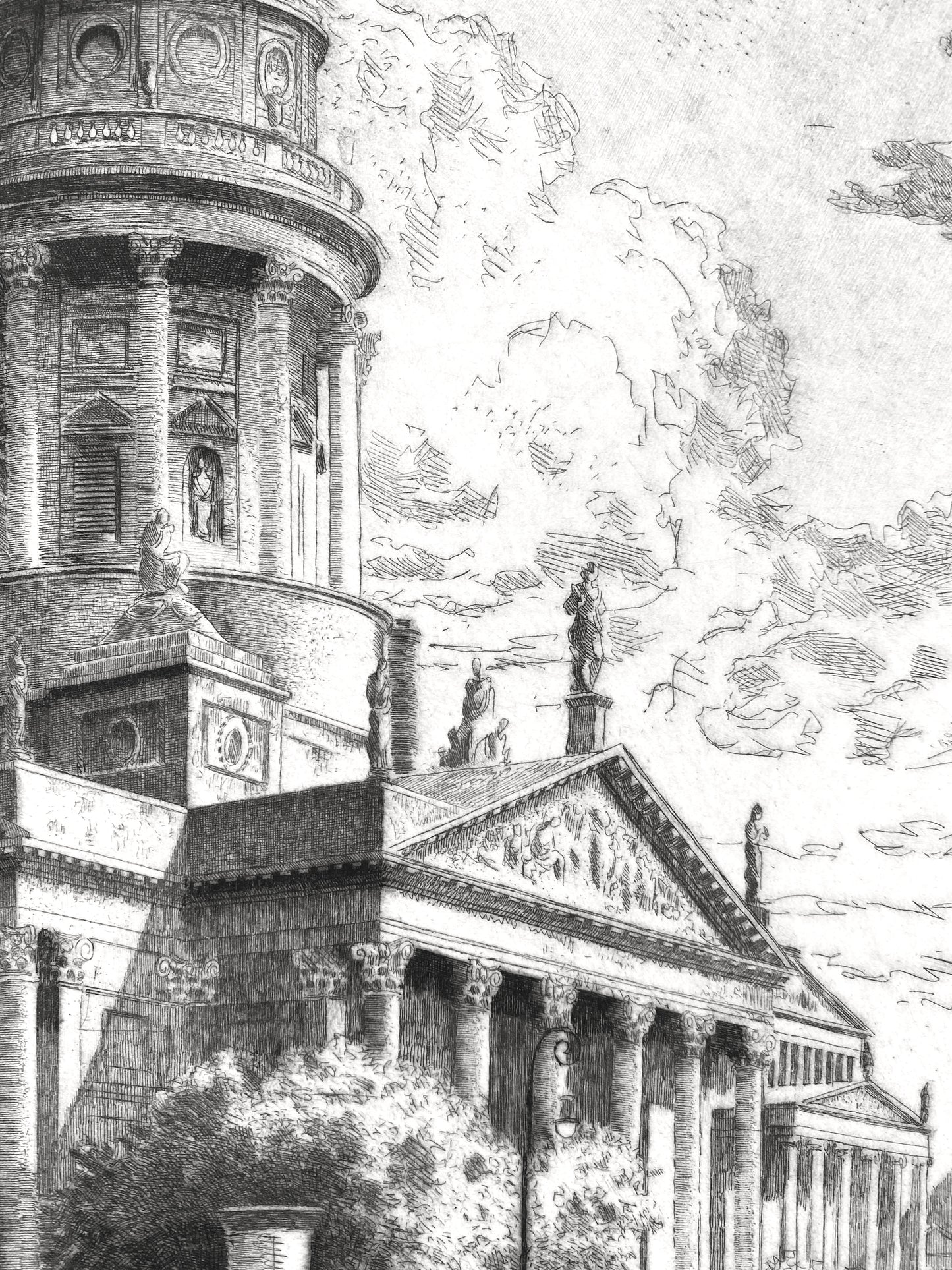 Berlin Gendarmenmarkt, Radfierung Bruno Reinhold
